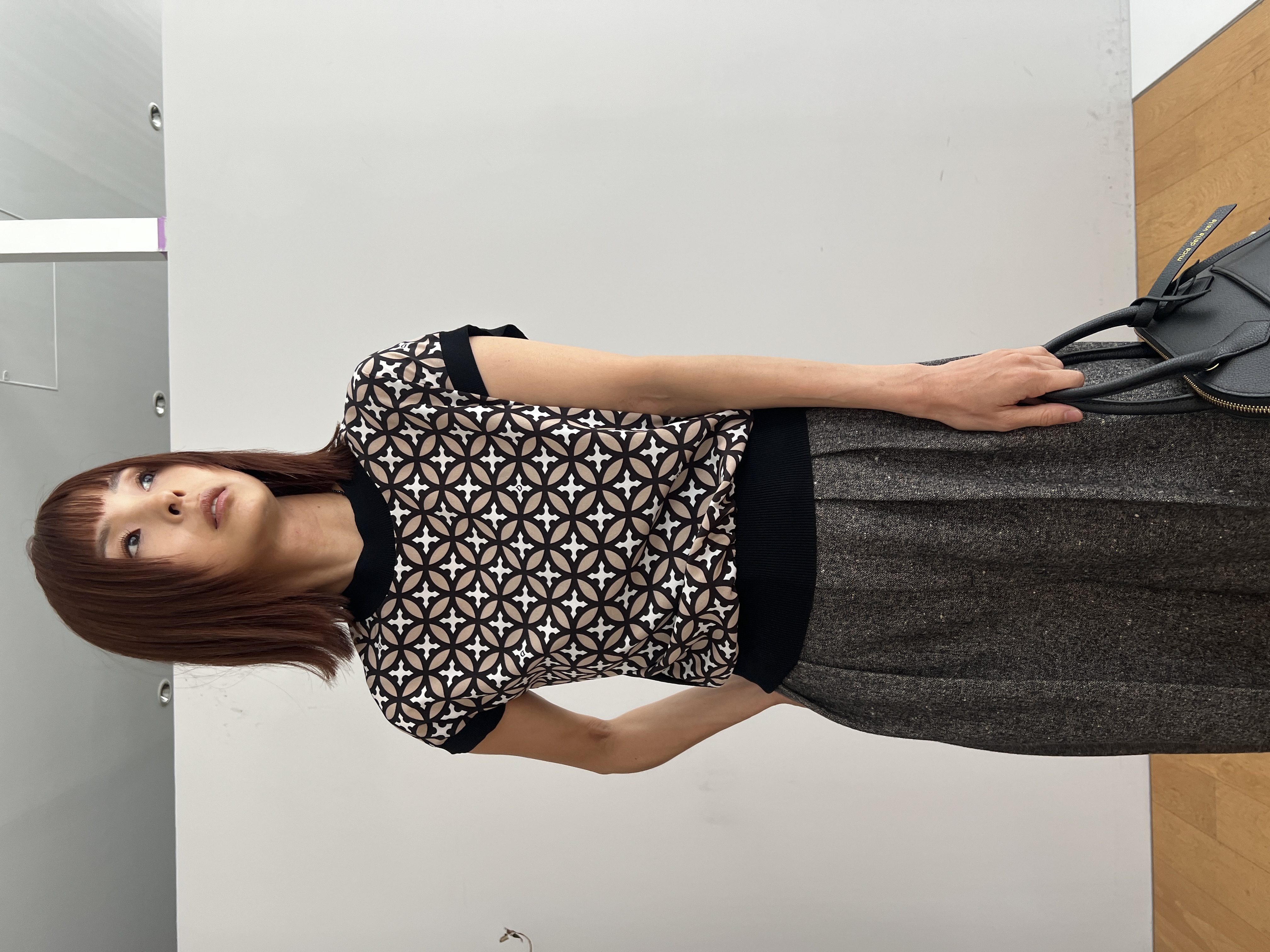 misaさんの「DRESSTERIOR｜◆mica della valle（ミカデラヴァッレ）Katia ハンドバッグ」を使ったコーディネート