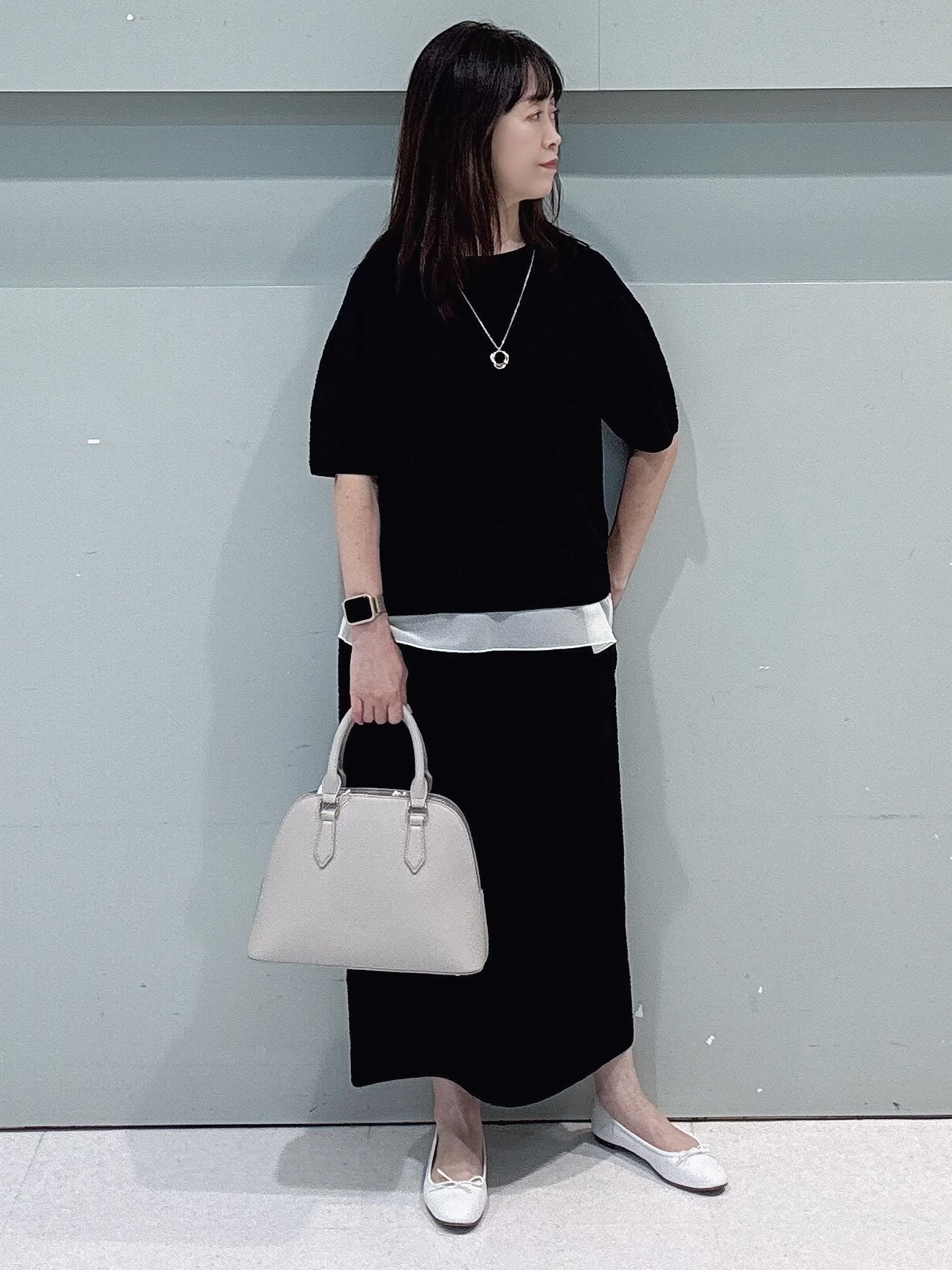 makiさんの「UNTITLED｜【セットアップ可】ドライタッチニットプルオーバー」を使ったコーディネート