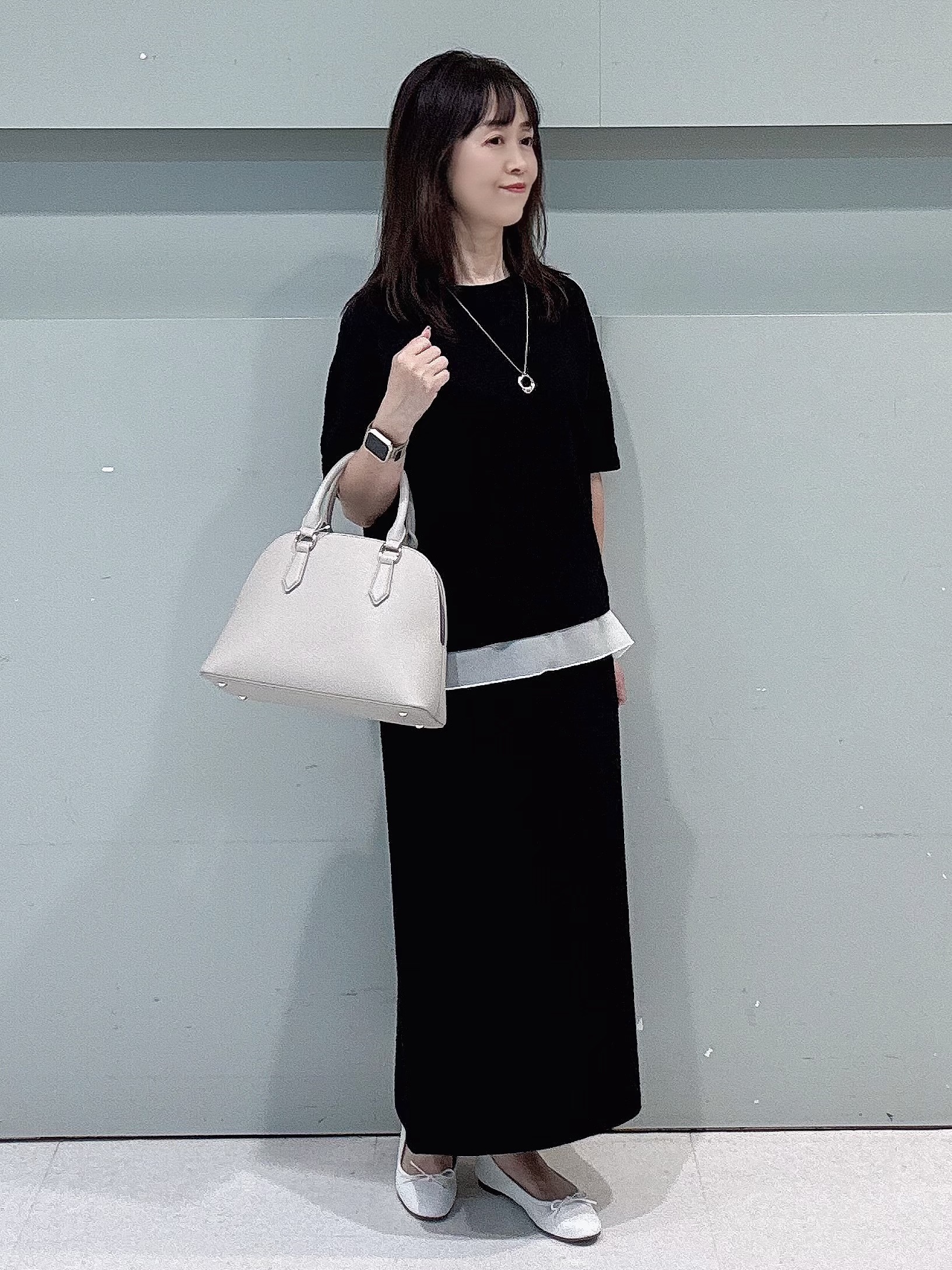 makiさんの「UNTITLED｜【セットアップ可】ドライタッチニットプルオーバー」を使ったコーディネート