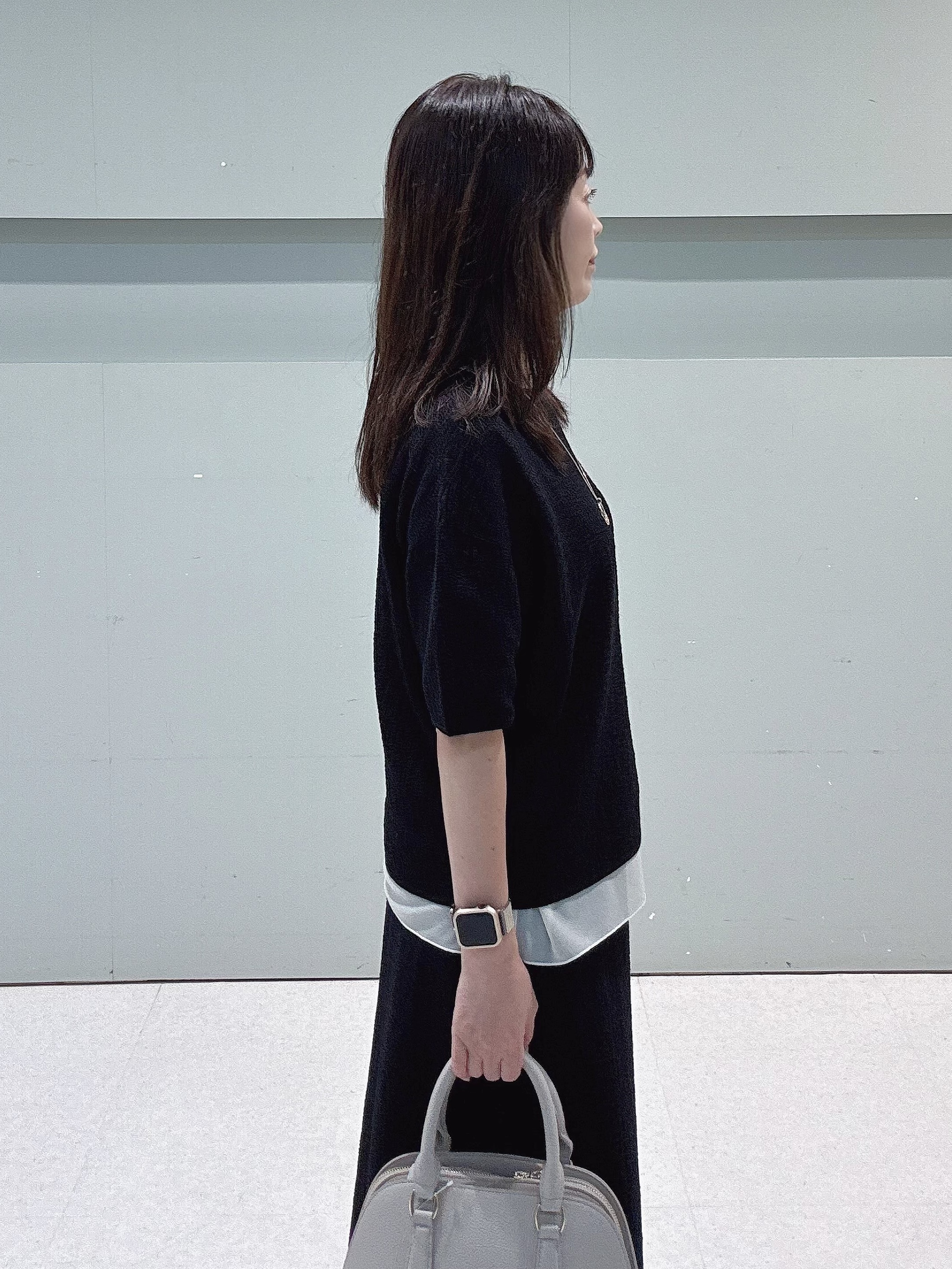 makiさんの「UNTITLED｜【セットアップ可】ドライタッチニットプルオーバー」を使ったコーディネート
