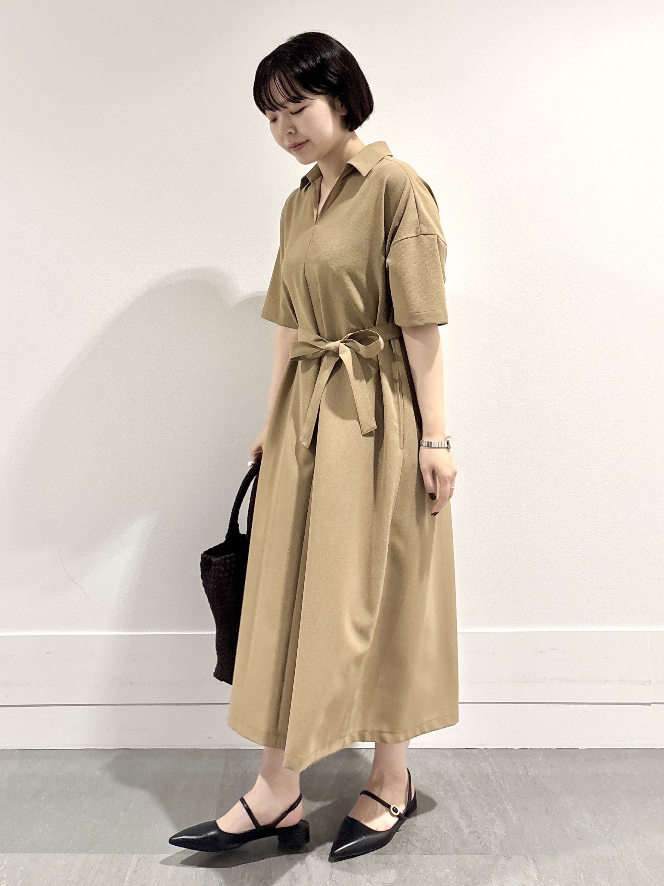 モエカさんの「UNTITLED｜【UVカット/接触冷感/通気性】エアリークールワンピース」を使ったコーディネート