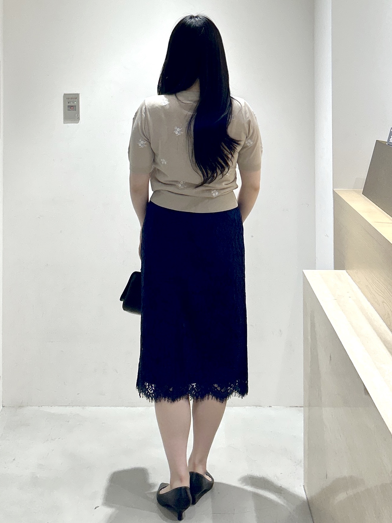sayaさんの「OPAQUE.CLIP｜フラワー刺繍カーディガン【洗濯機OK／抗ピル】」を使ったコーディネート