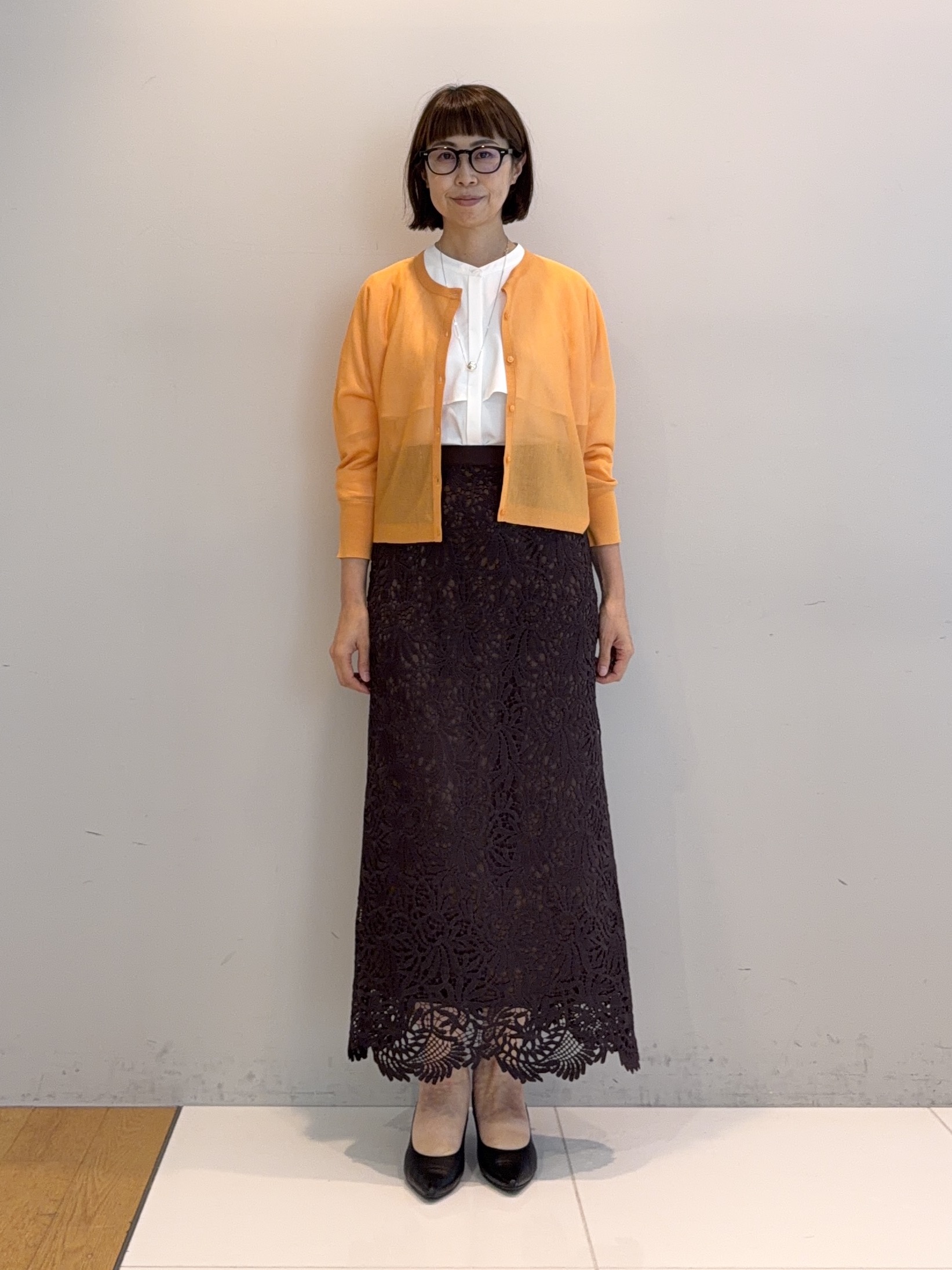 murayamaさんの「INDIVI｜【接触冷感/UVケア/夏羽織り/着る日傘】ケープ風ブラウス」を使ったコーディネート