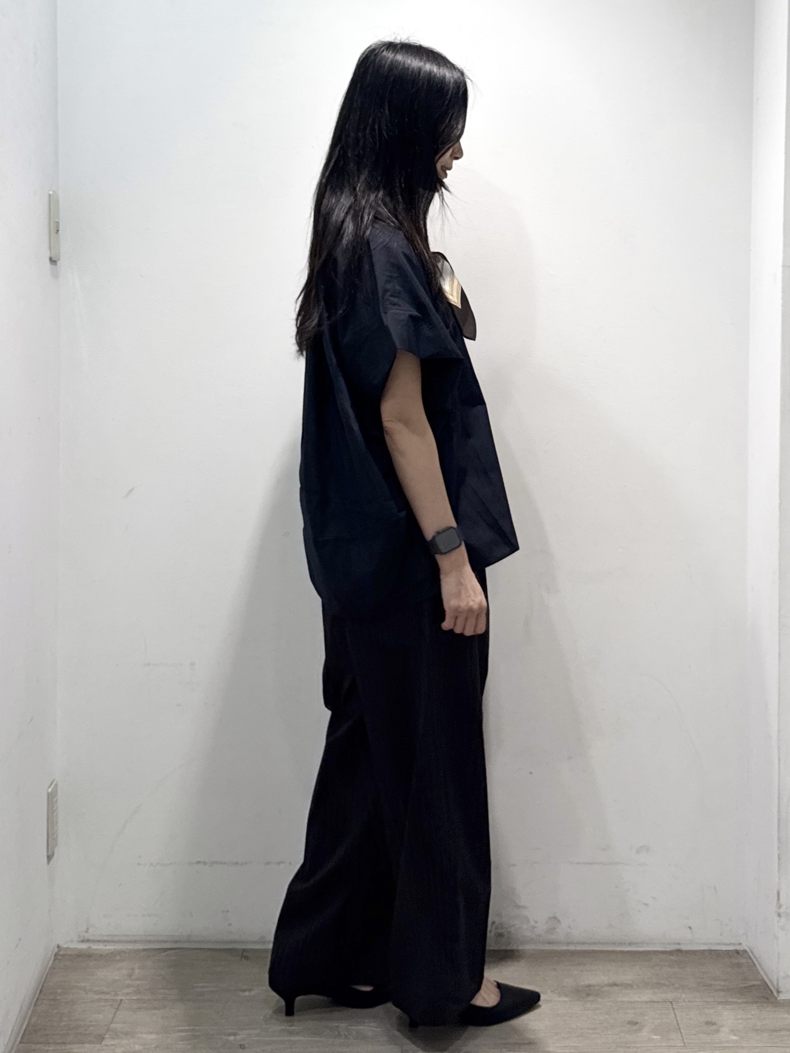 yuicciさんの「OPAQUE.CLIP｜タックニュアンスフォルムシャツ【洗濯機OK】」を使ったコーディネート