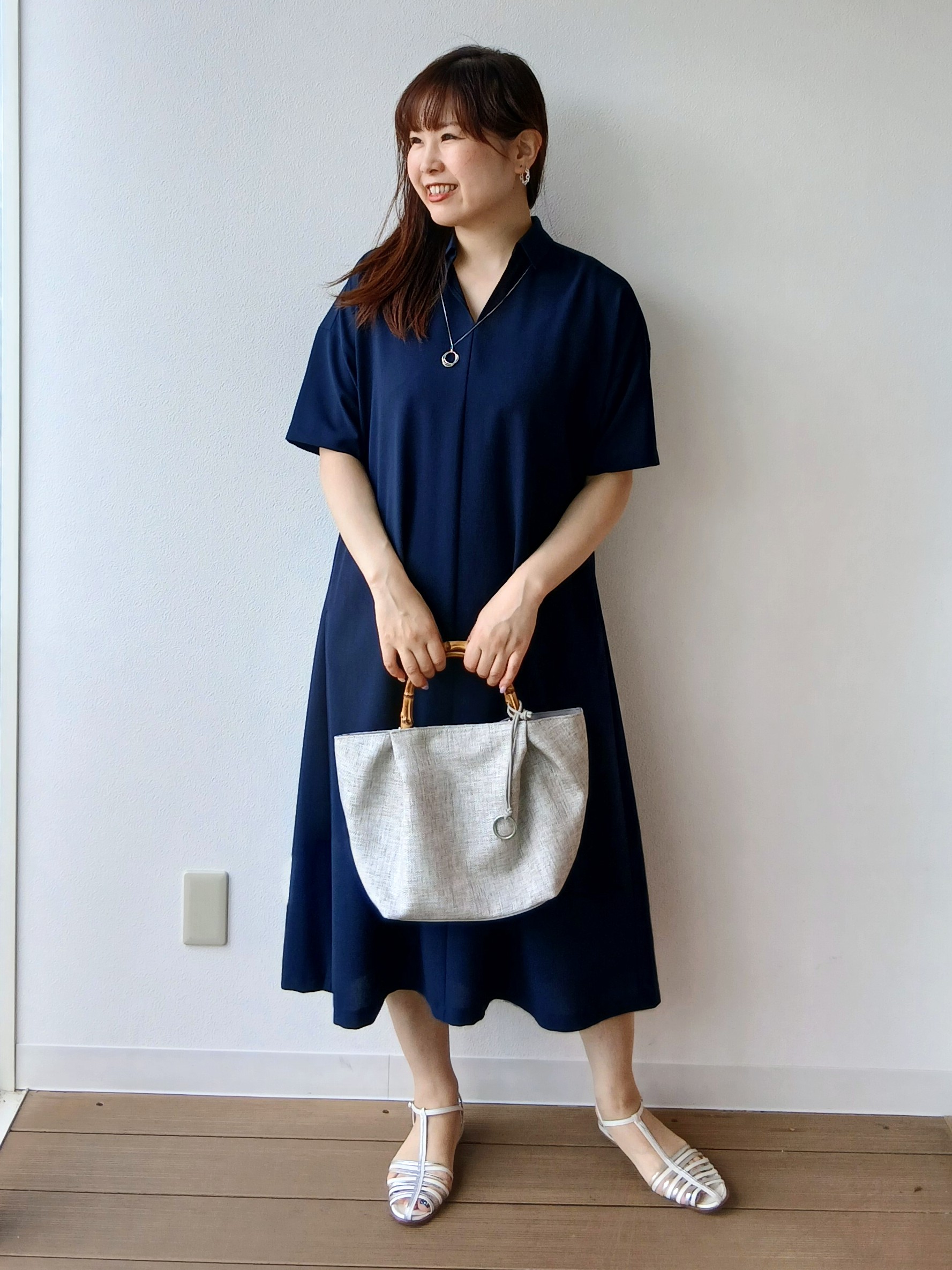 なみきさんの「UNTITLED｜【UVカット/接触冷感/通気性】エアリークールワンピース」を使ったコーディネート