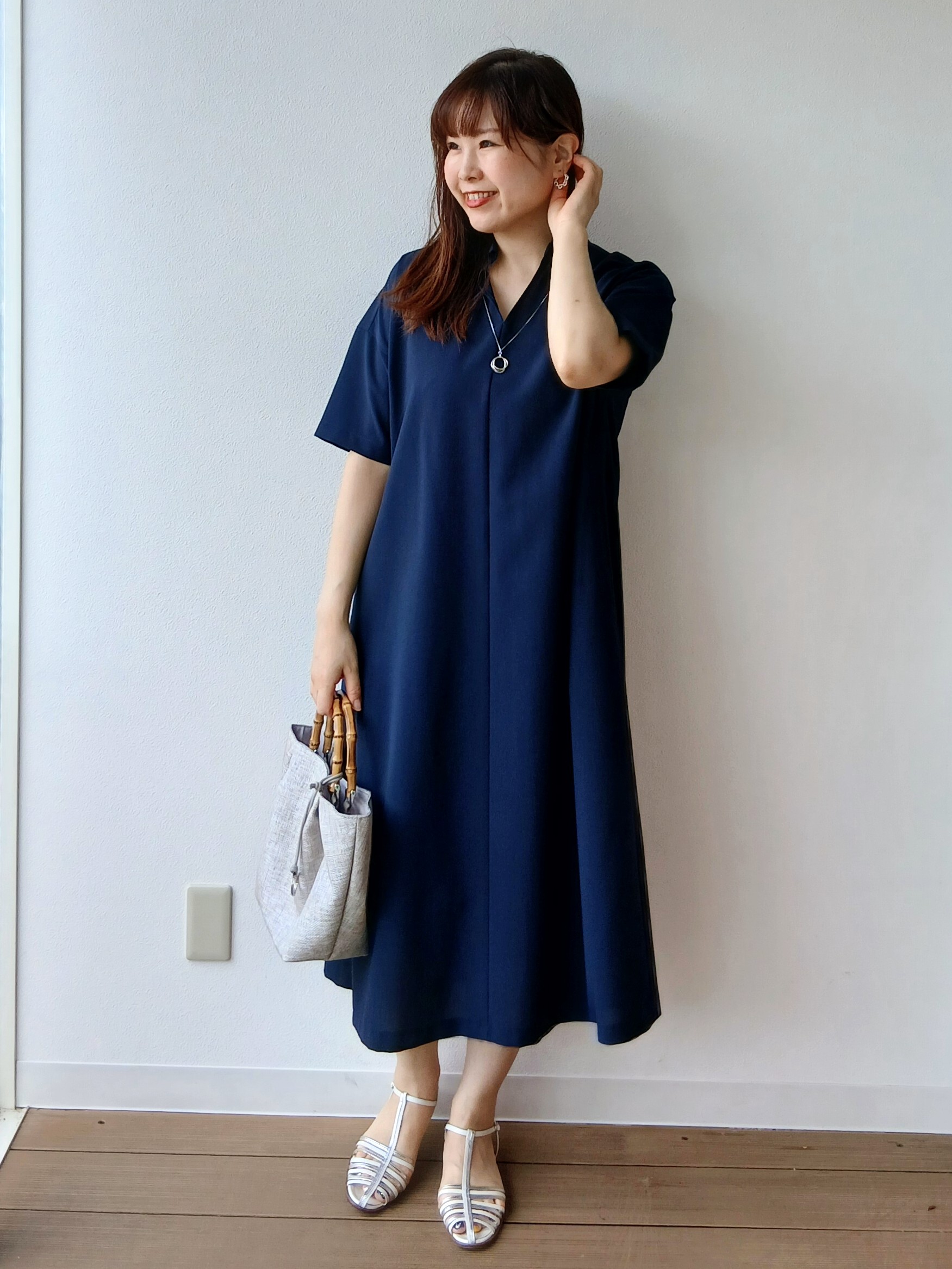 なみきさんの「UNTITLED｜【UVカット/接触冷感/通気性】エアリークールワンピース」を使ったコーディネート