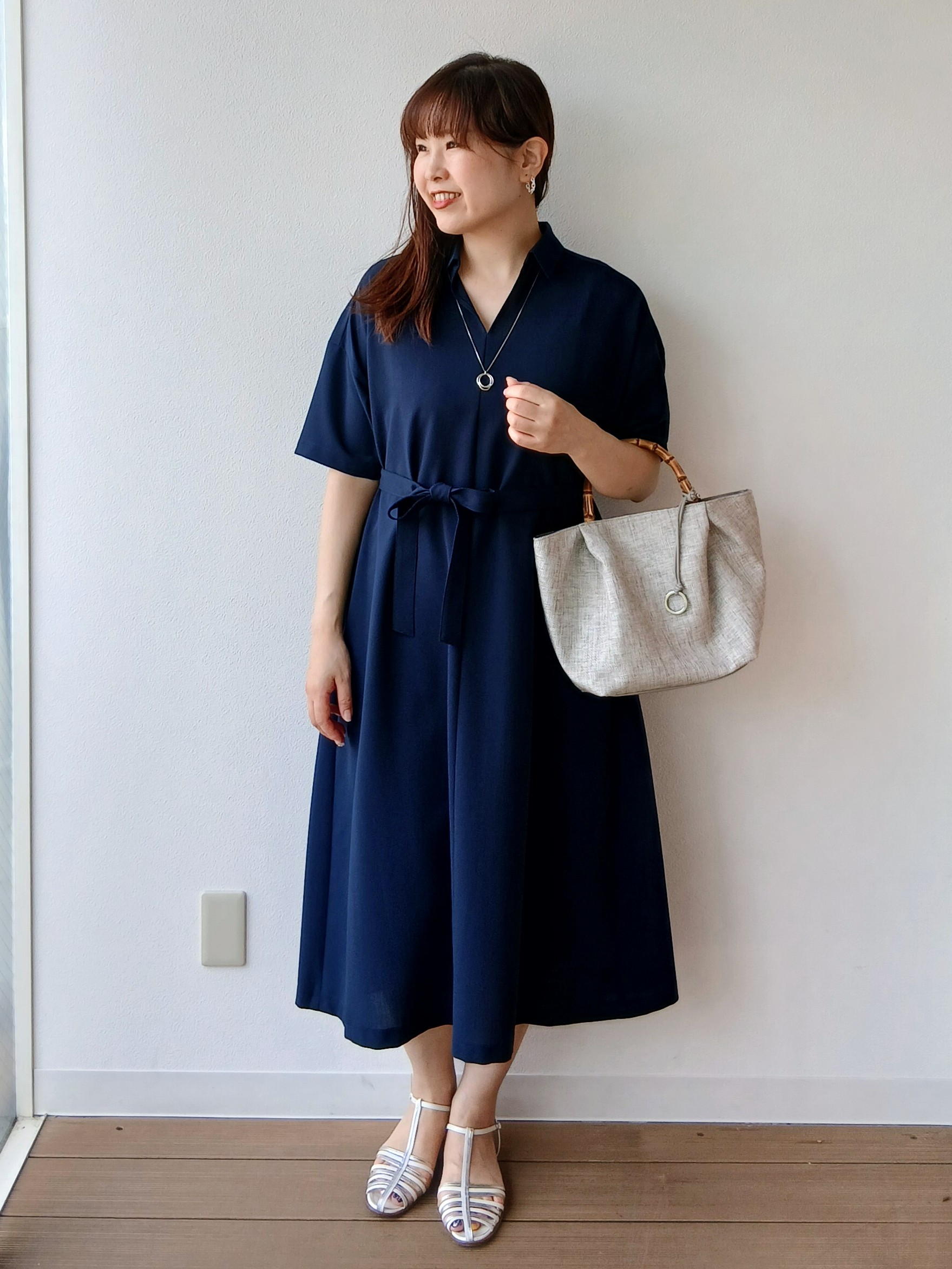 なみきさんの「UNTITLED｜【UVカット/接触冷感/通気性】エアリークールワンピース」を使ったコーディネート