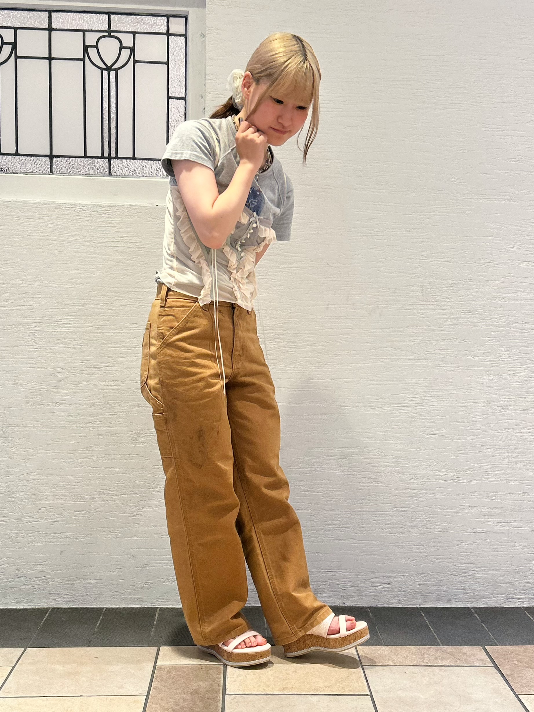 miyuさんの「ESPERANZA｜シャイニースライドコルクサンダル」を使ったコーディネート