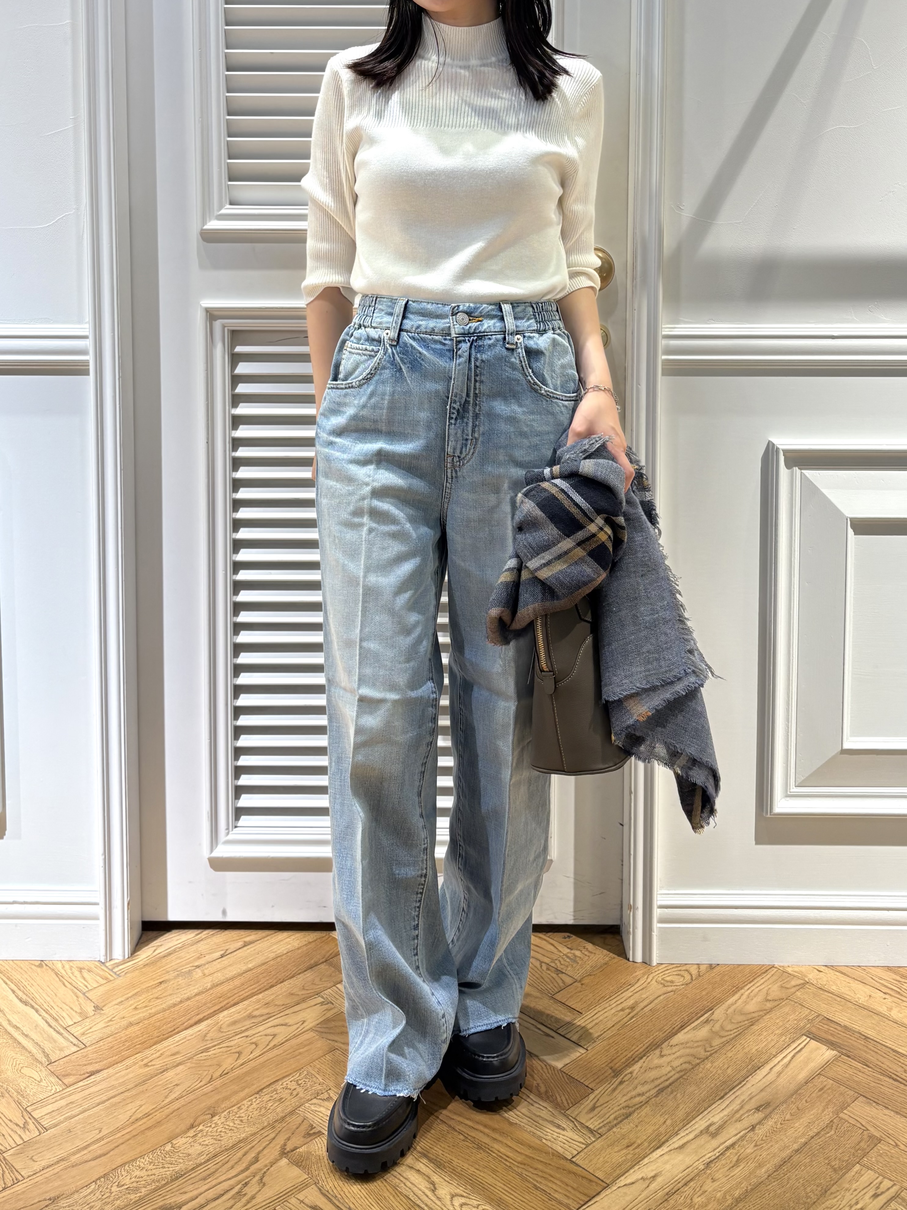cocoさんの「DRESSTERIOR｜【接触冷感】クールタッチカットハーフスリーブプルオーバー」を使ったコーディネート
