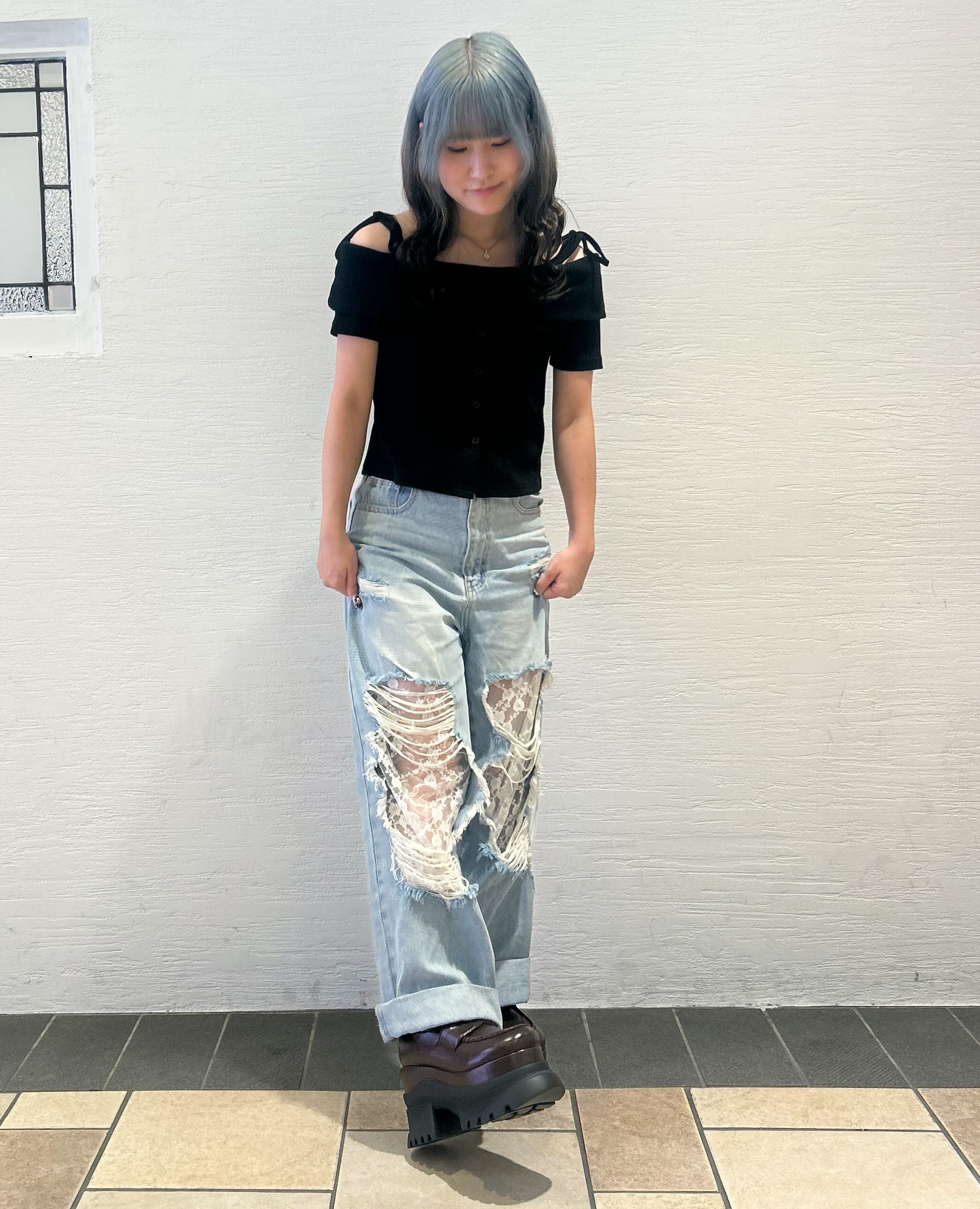 miyuさんの「ESPERANZA｜プラットフォームローファー」を使ったコーディネート