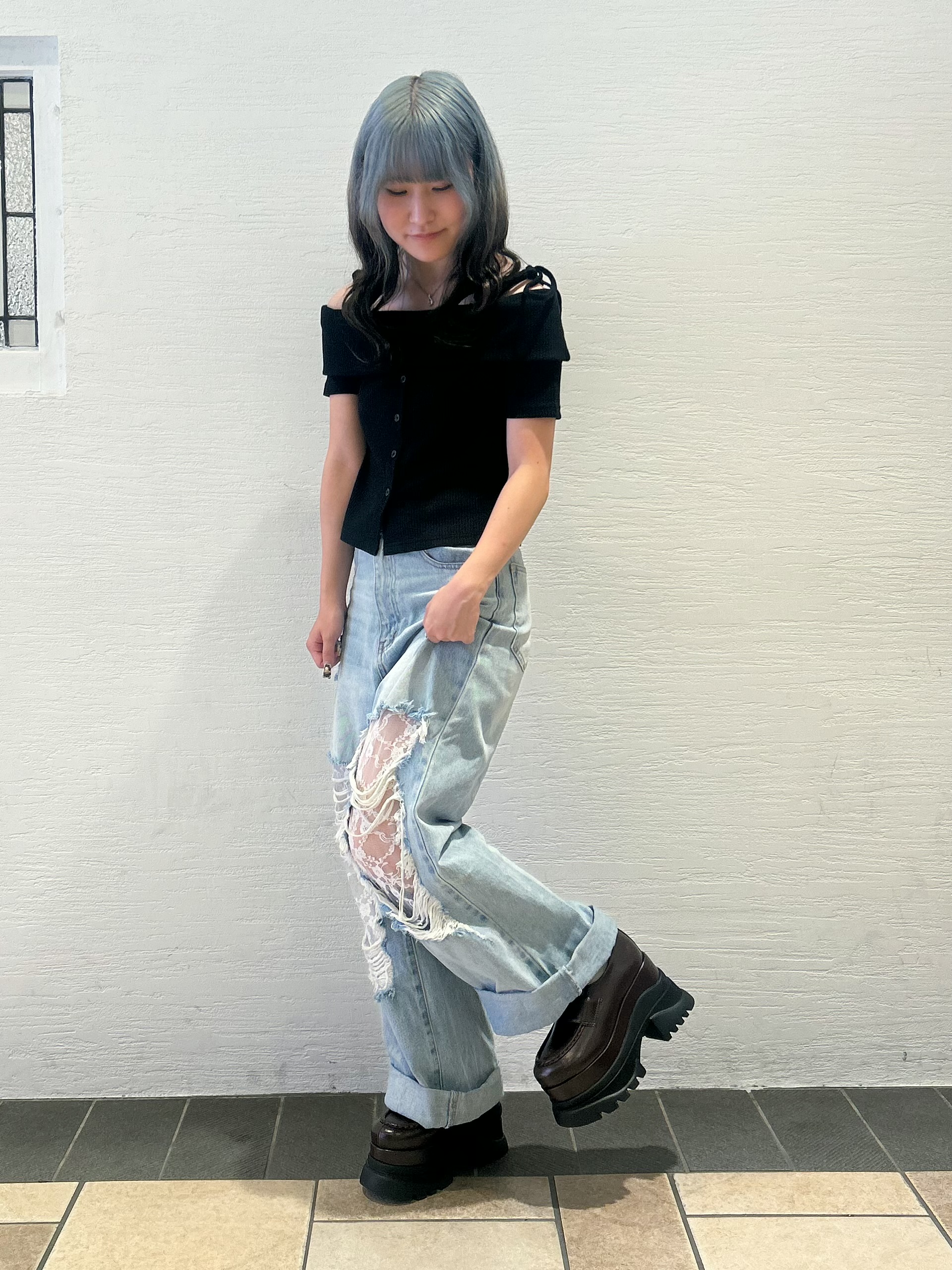 miyuさんの「ESPERANZA｜プラットフォームローファー」を使ったコーディネート