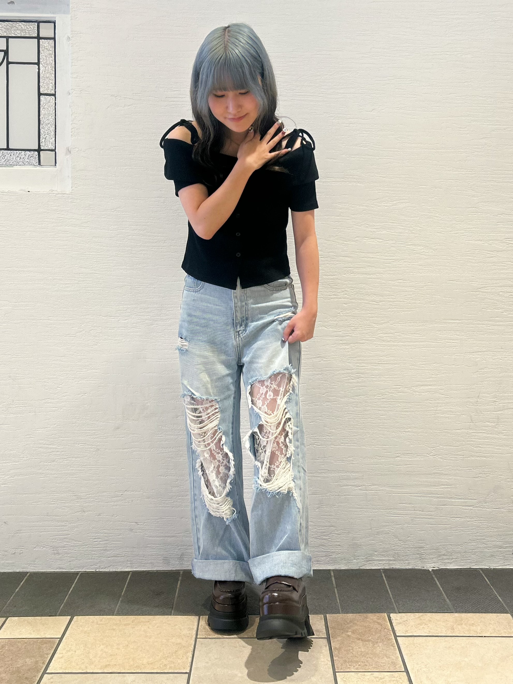 miyuさんの「ESPERANZA｜プラットフォームローファー」を使ったコーディネート