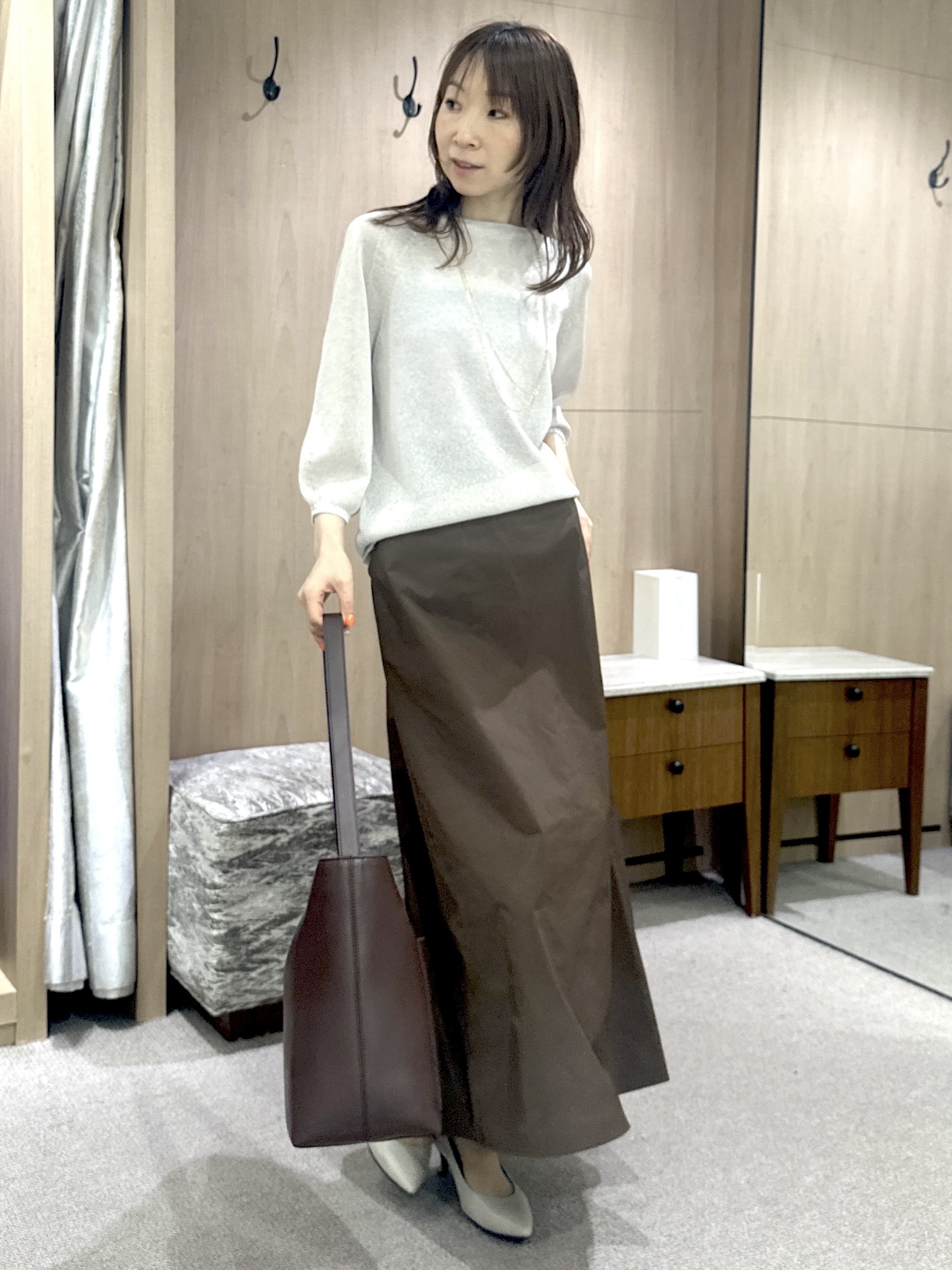 Miwaさんの「UNTITLED｜【洗える/ゆったり】クルーネックドライニット」を使ったコーディネート