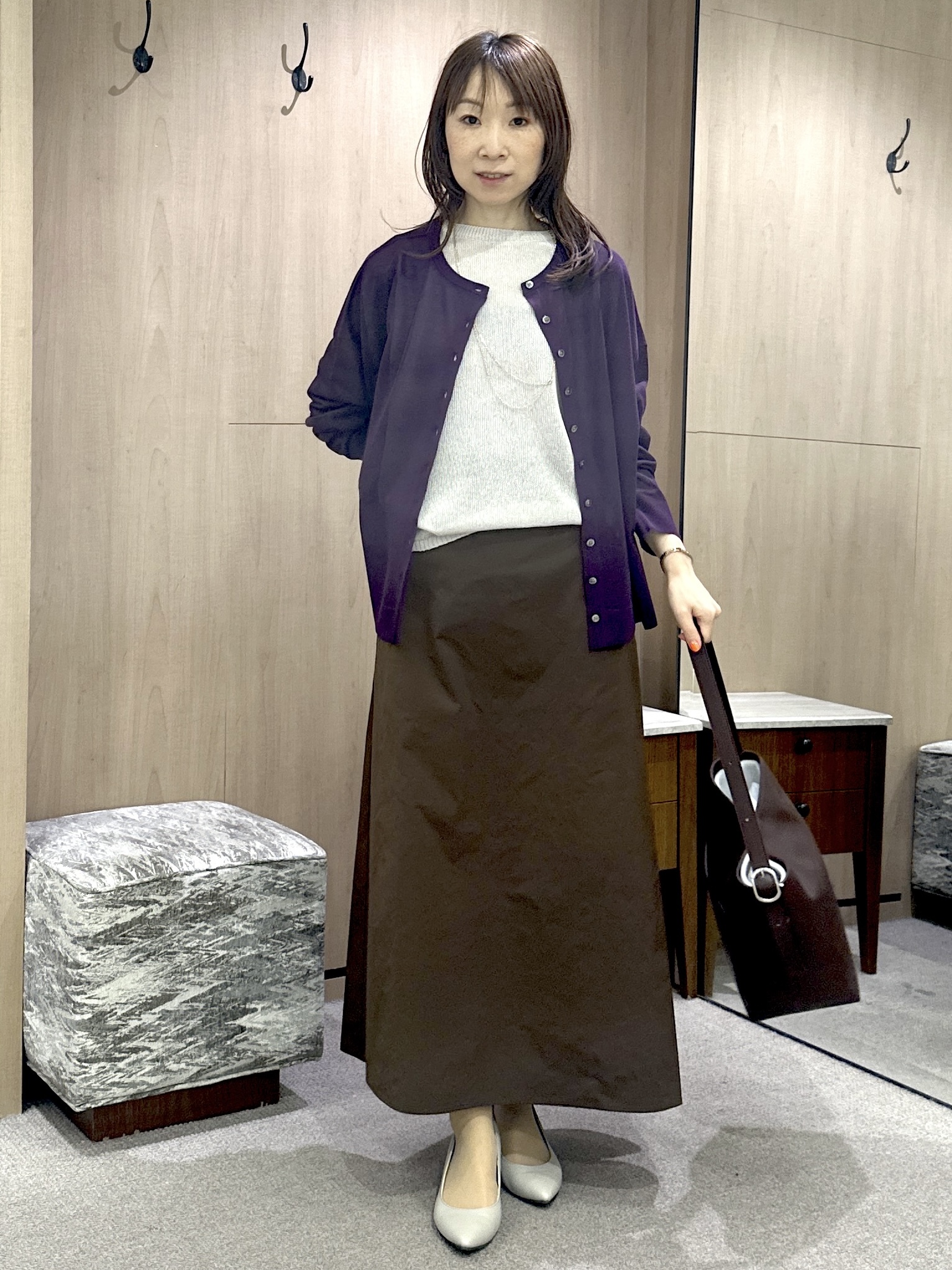Miwaさんの「UNTITLED｜【洗える/ゆったり】クルーネックドライニット」を使ったコーディネート