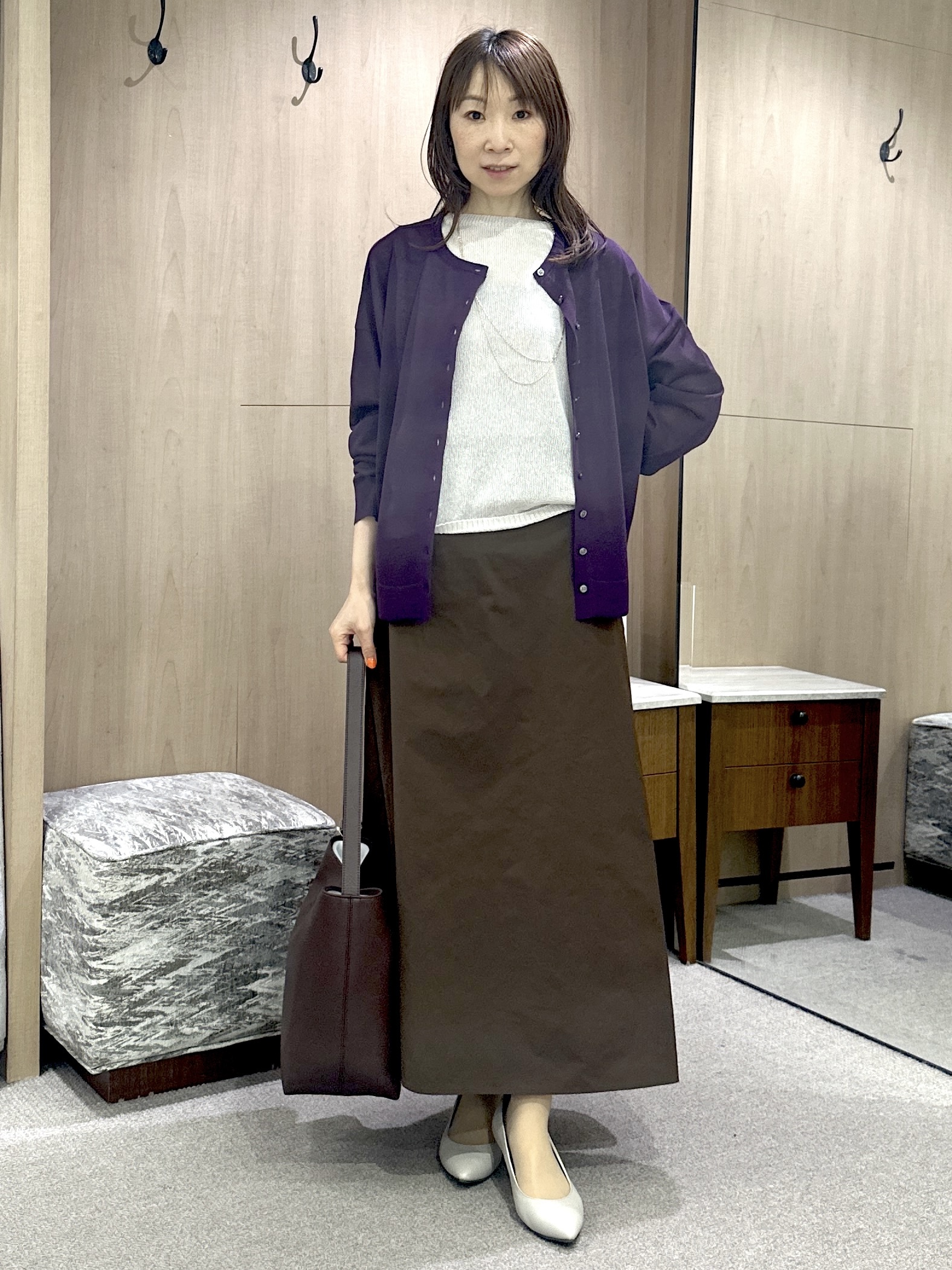 Miwaさんの「UNTITLED｜【洗える/ゆったり】クルーネックドライニット」を使ったコーディネート