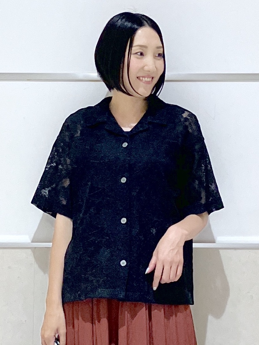 eriko さんの「Dessin｜カラミレース 開襟シャツ」を使ったコーディネート