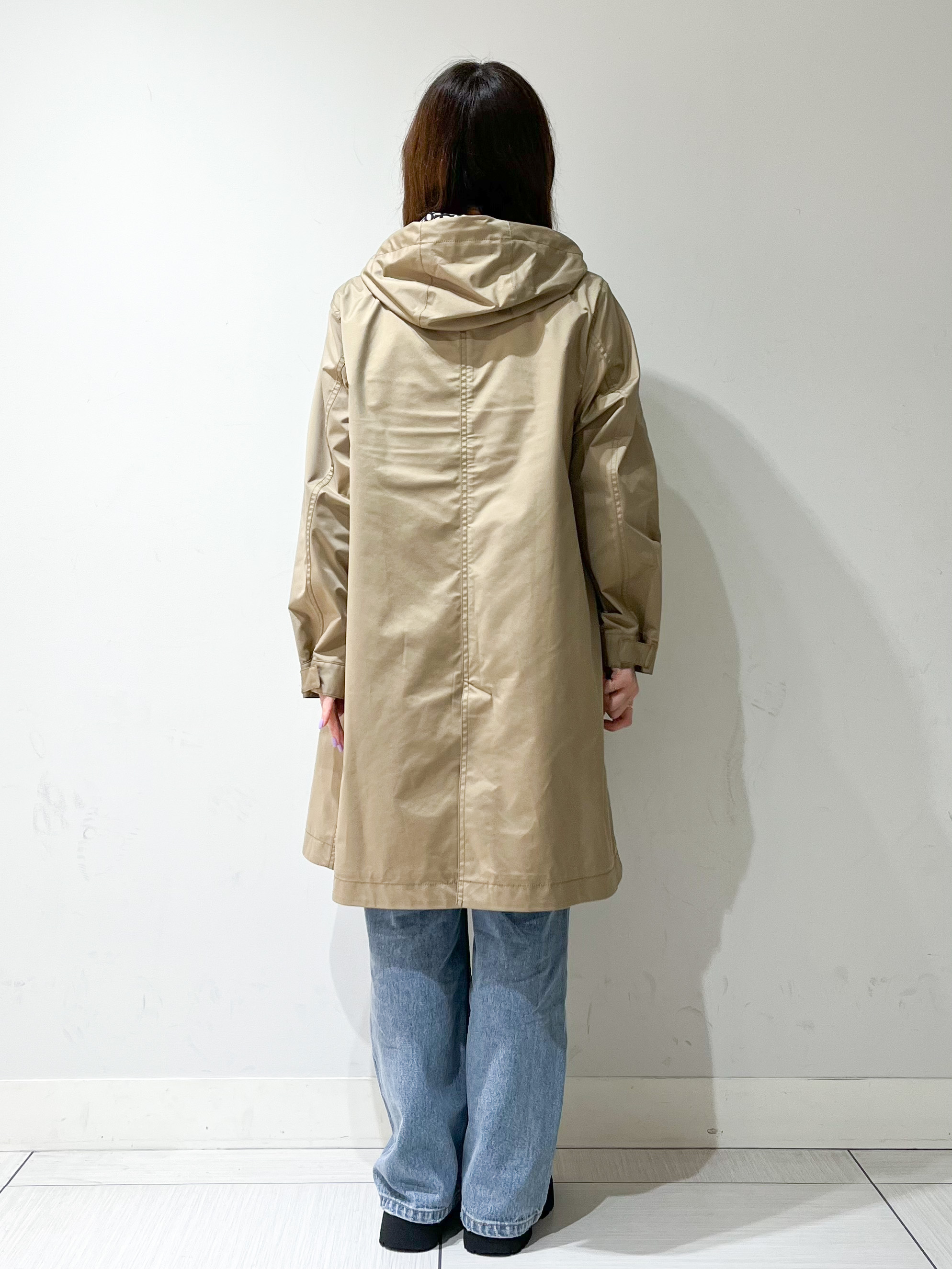 じゅんさんの「DRESSTERIOR｜【ウォッシャブル/撥水素材】撥水フーテッドツイルコート」を使ったコーディネート
