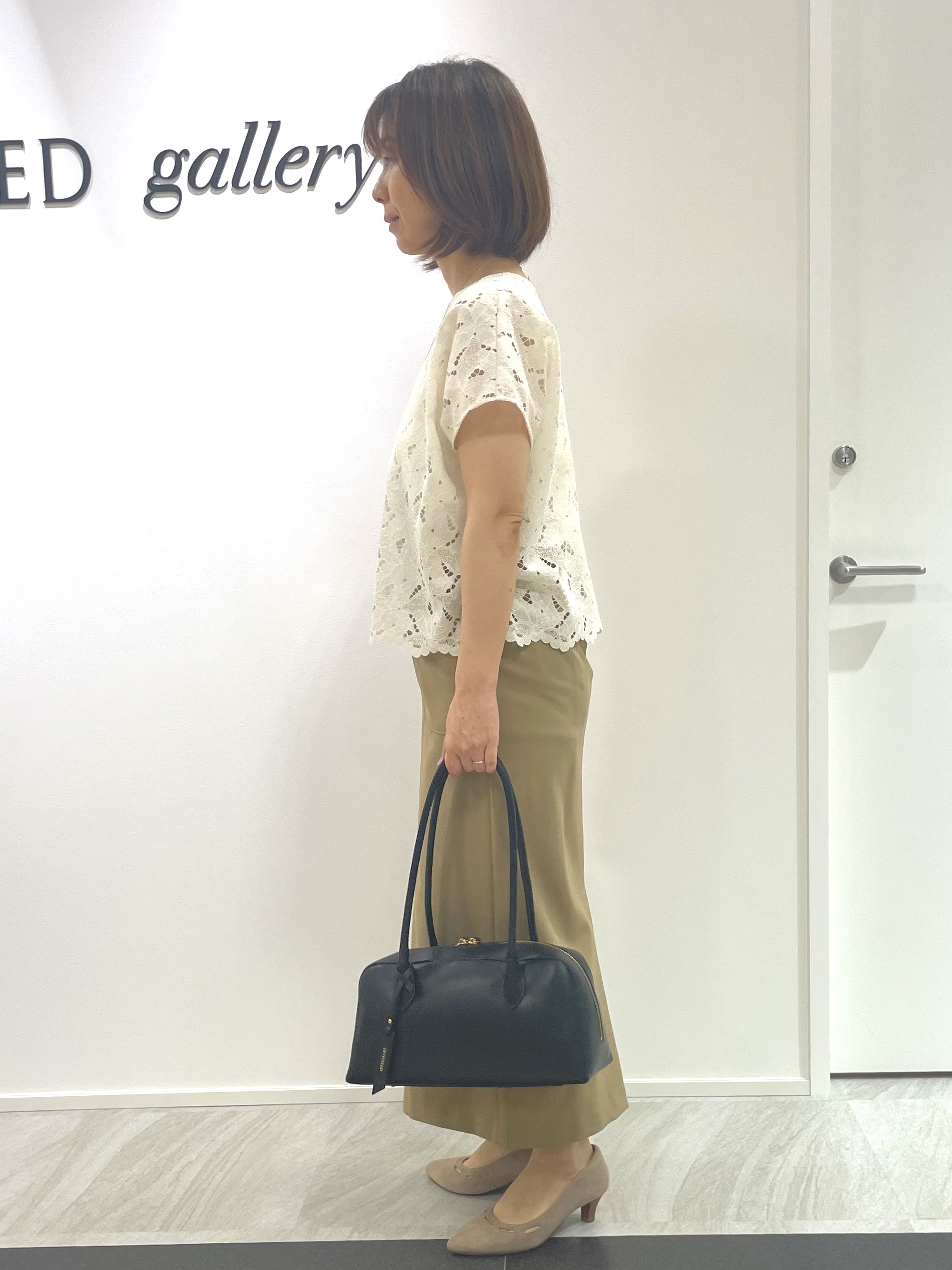 hanaさんの「UNTITLED｜【セットアップ可/品のある透け感】リーフレースブラウス」を使ったコーディネート