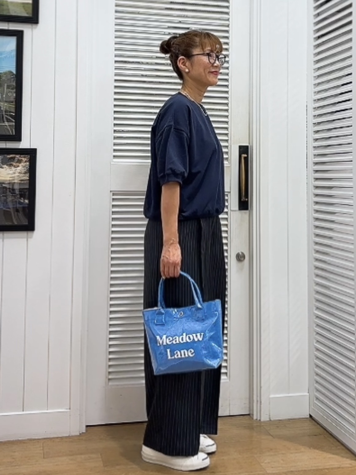 Yasucoさんの「Dessin｜ハーフスリーブロゴプルオーバー」を使ったコーディネート