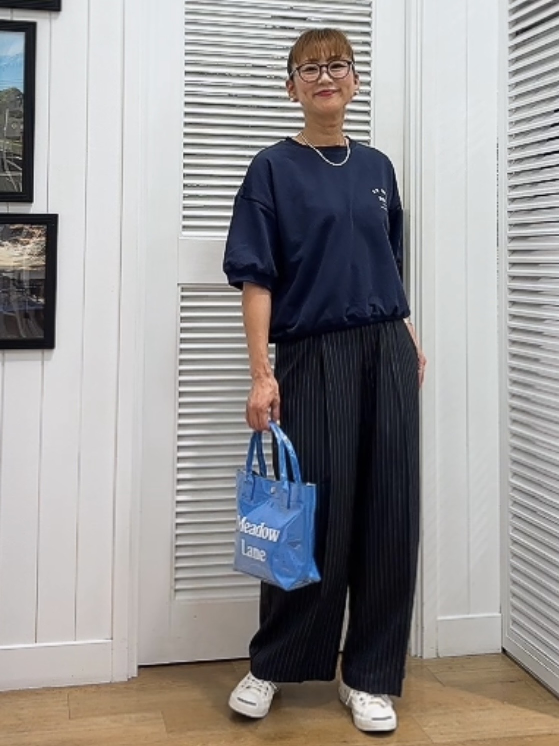 Yasucoさんの「Dessin｜ハーフスリーブロゴプルオーバー」を使ったコーディネート