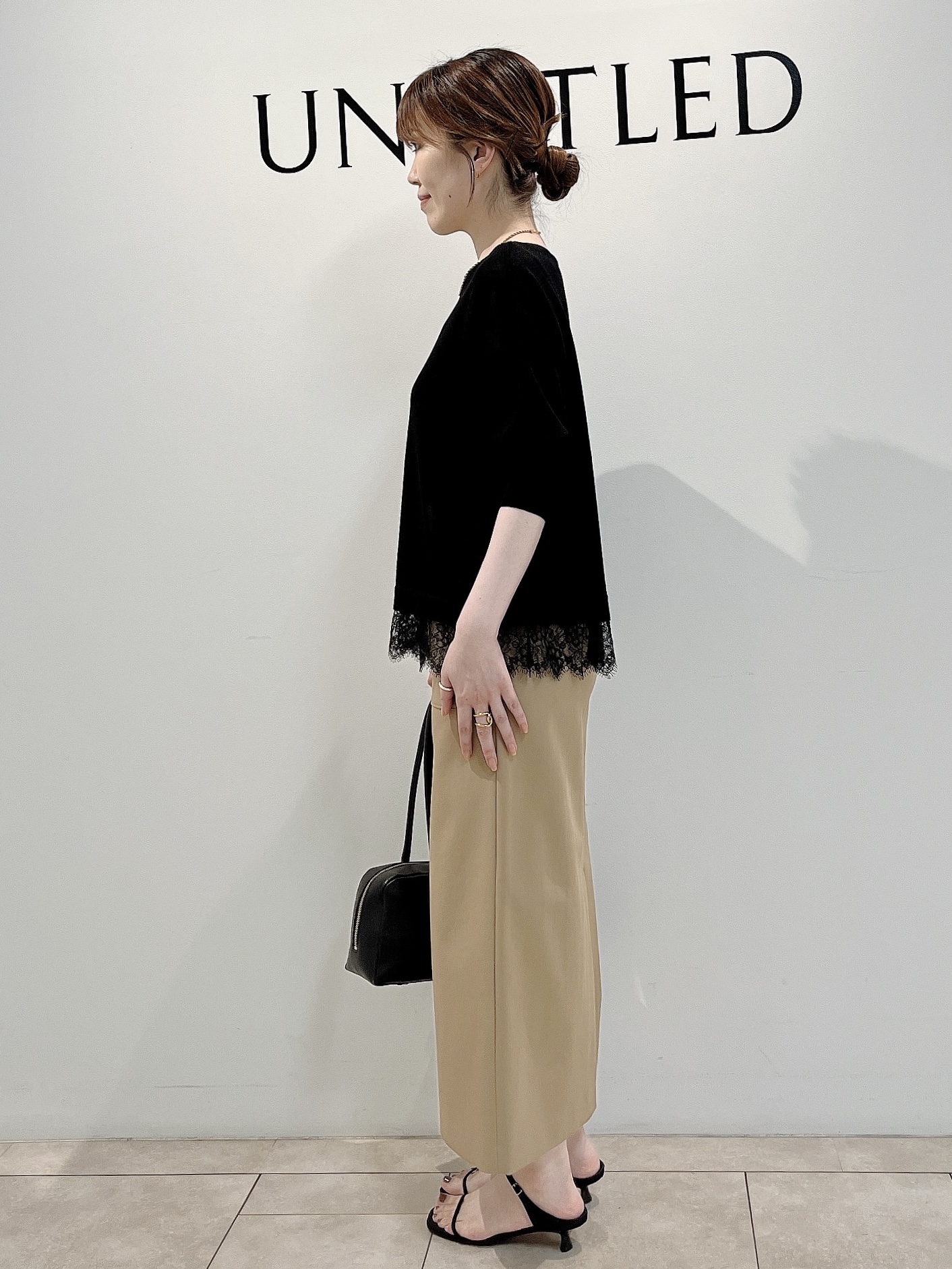hayaさんの「UNTITLED｜レースドッキングニットプルオーバー」を使ったコーディネート