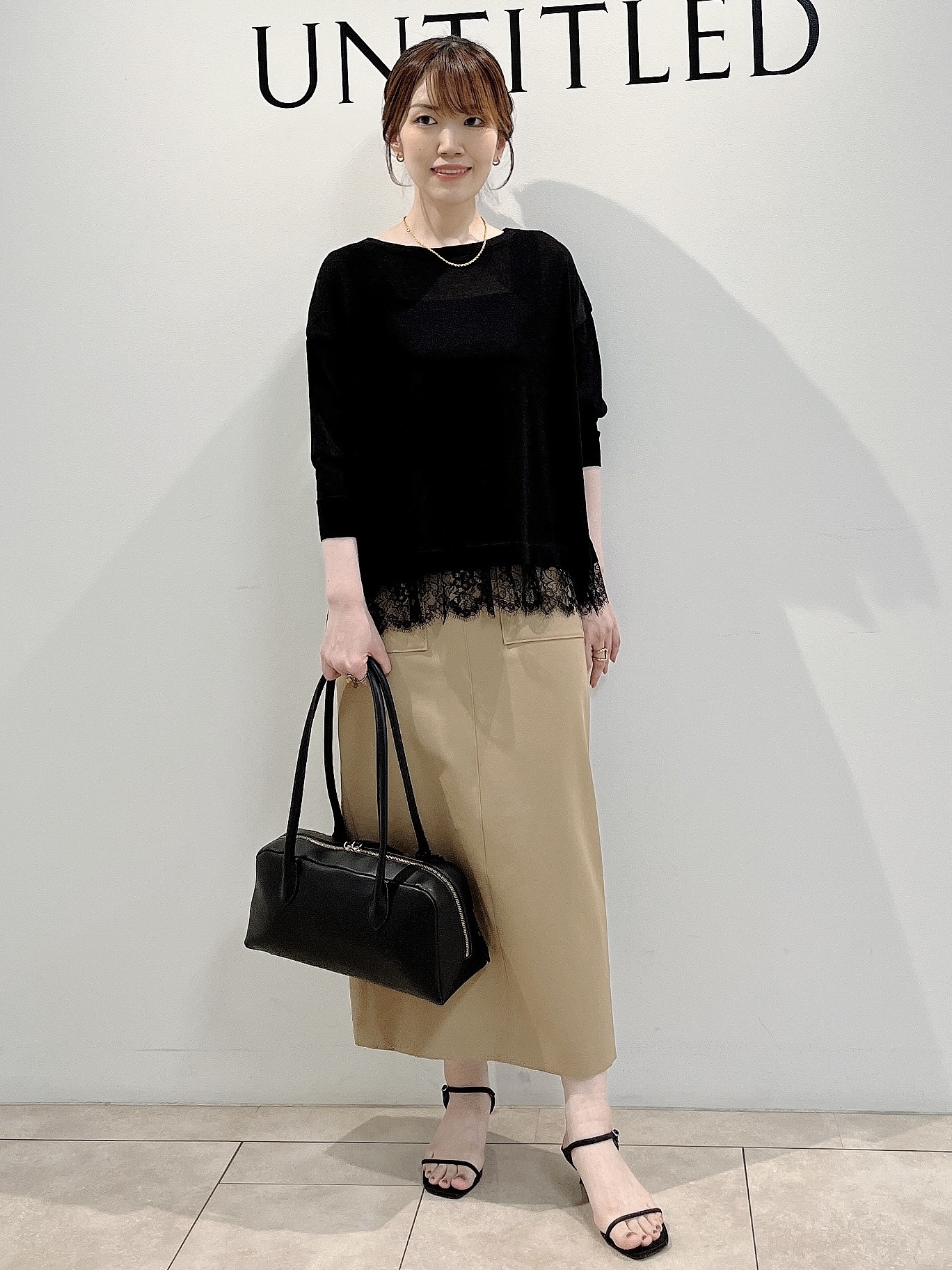hayaさんの「UNTITLED｜レースドッキングニットプルオーバー」を使ったコーディネート