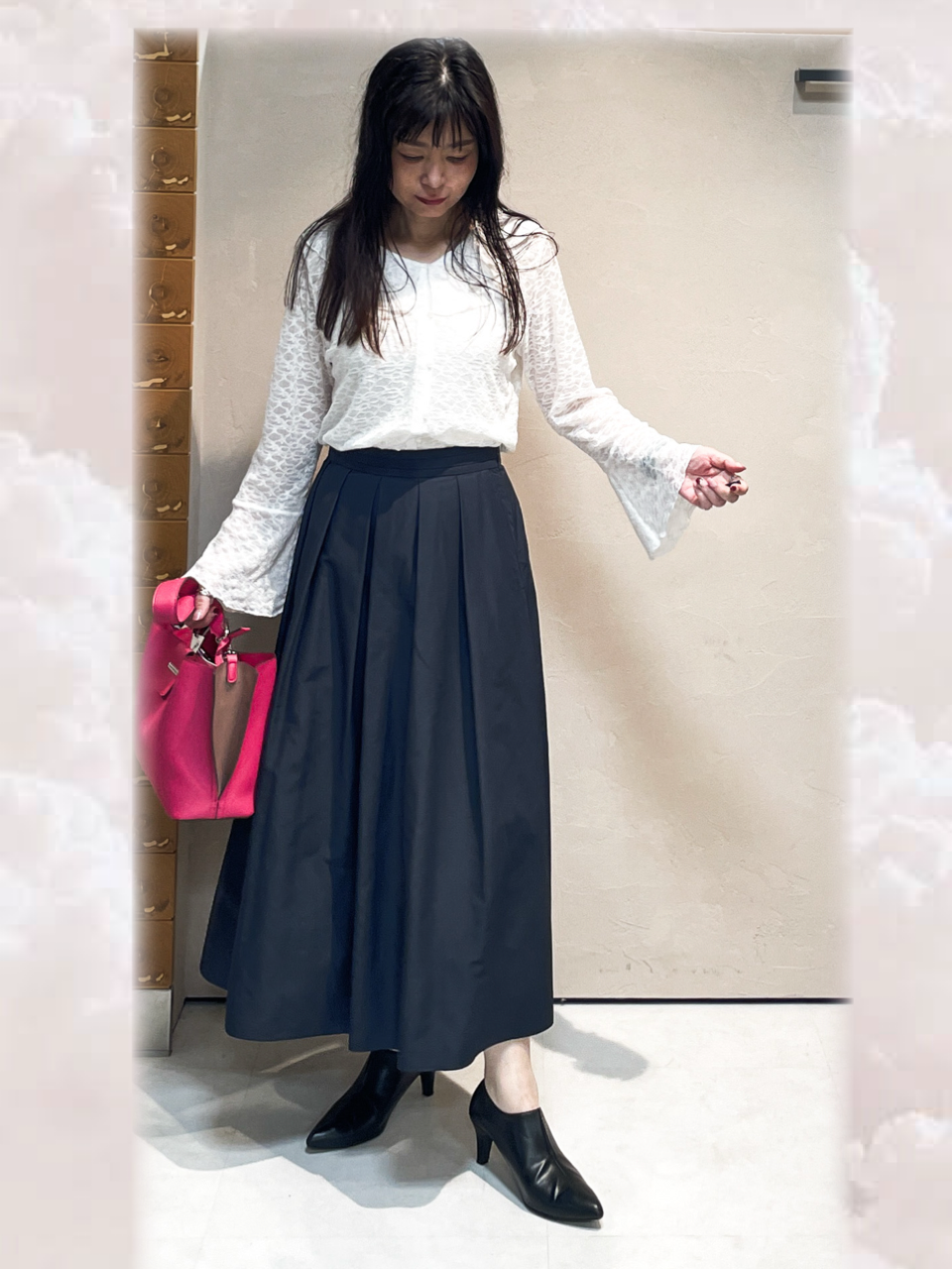 Kuwa-Pさんの「INDIVI｜【洗える】フリルレースブラウス」を使ったコーディネート