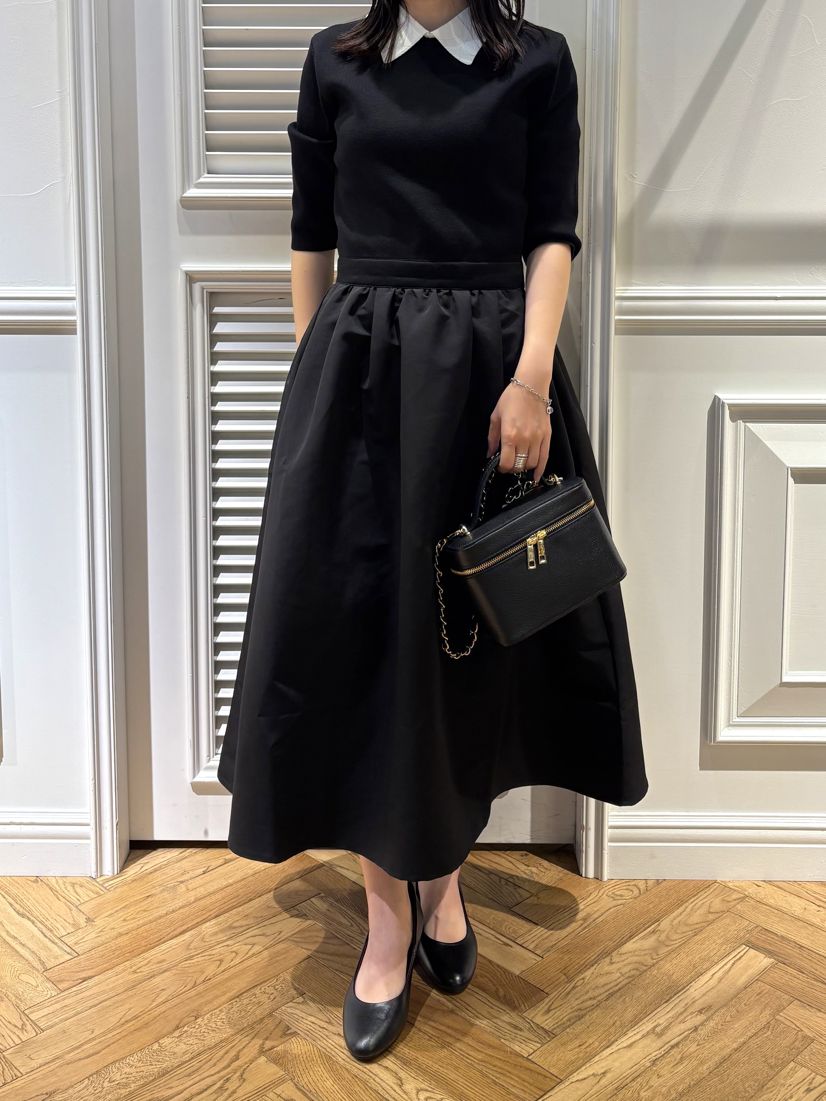 cocoさんの「DRESSTERIOR｜バイカラーニットコンビワンピース」を使ったコーディネート