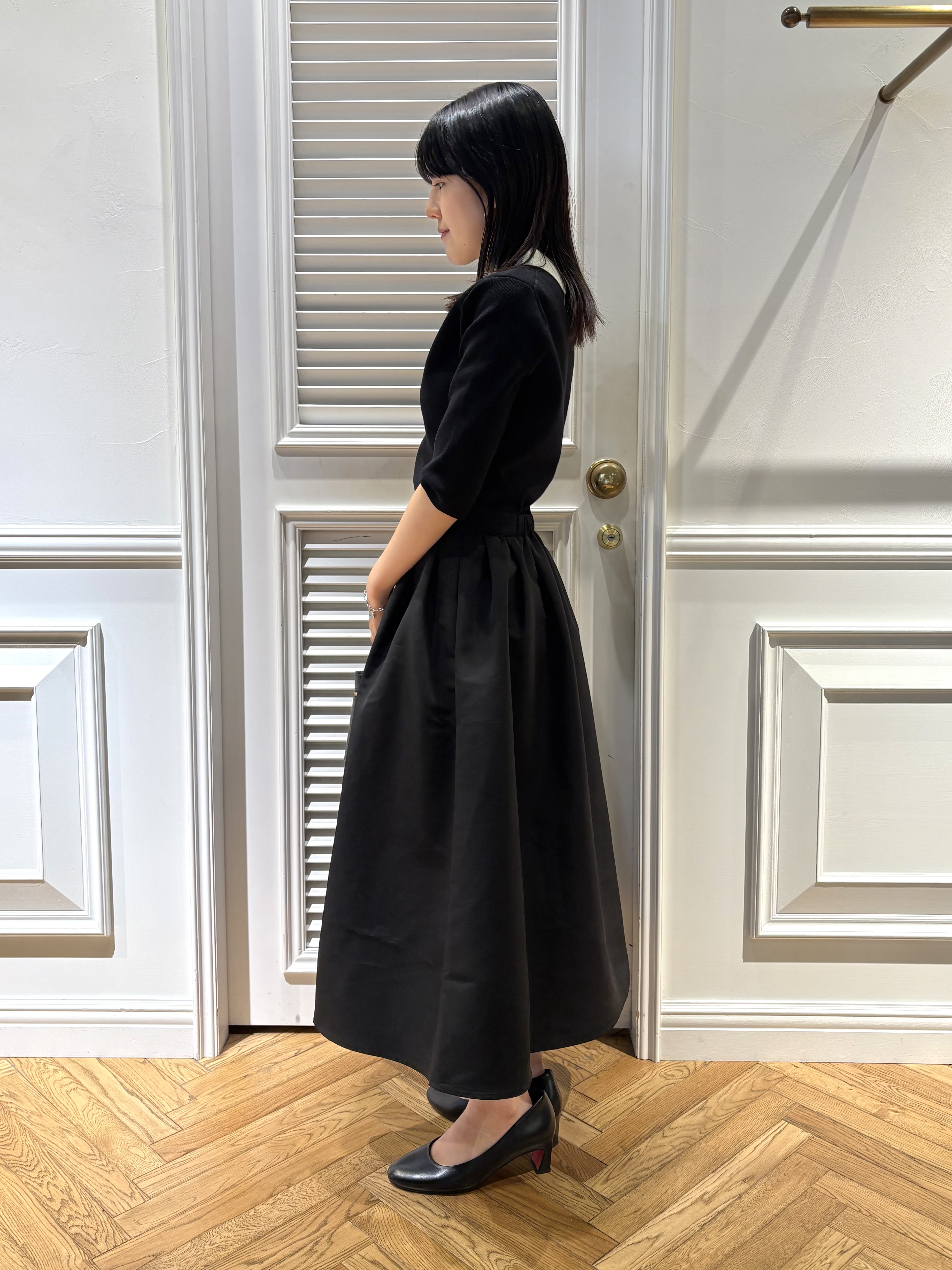 cocoさんの「DRESSTERIOR｜バイカラーニットコンビワンピース」を使ったコーディネート