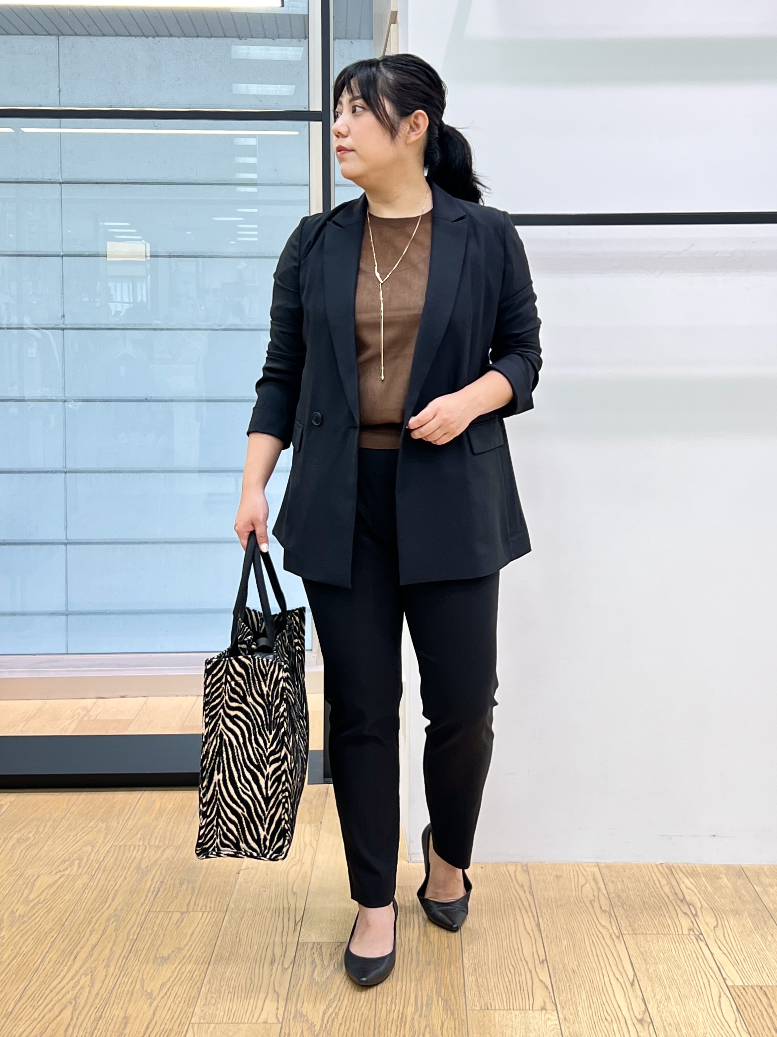 shimaさんの「INDIVI｜【接触冷感/UVケア/着る日傘】ダブルジャケット」を使ったコーディネート