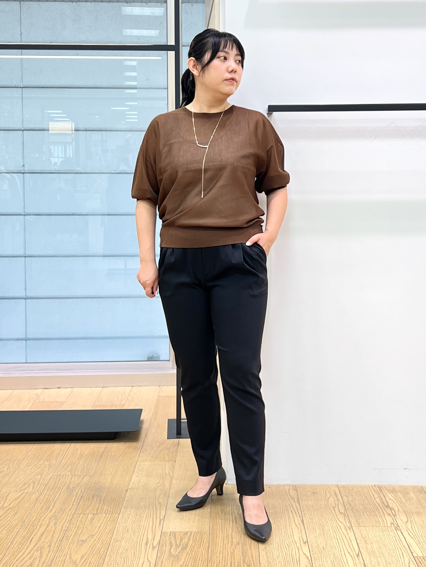shimaさんの「INDIVI｜【接触冷感/UVケア/着る日傘】ダブルジャケット」を使ったコーディネート