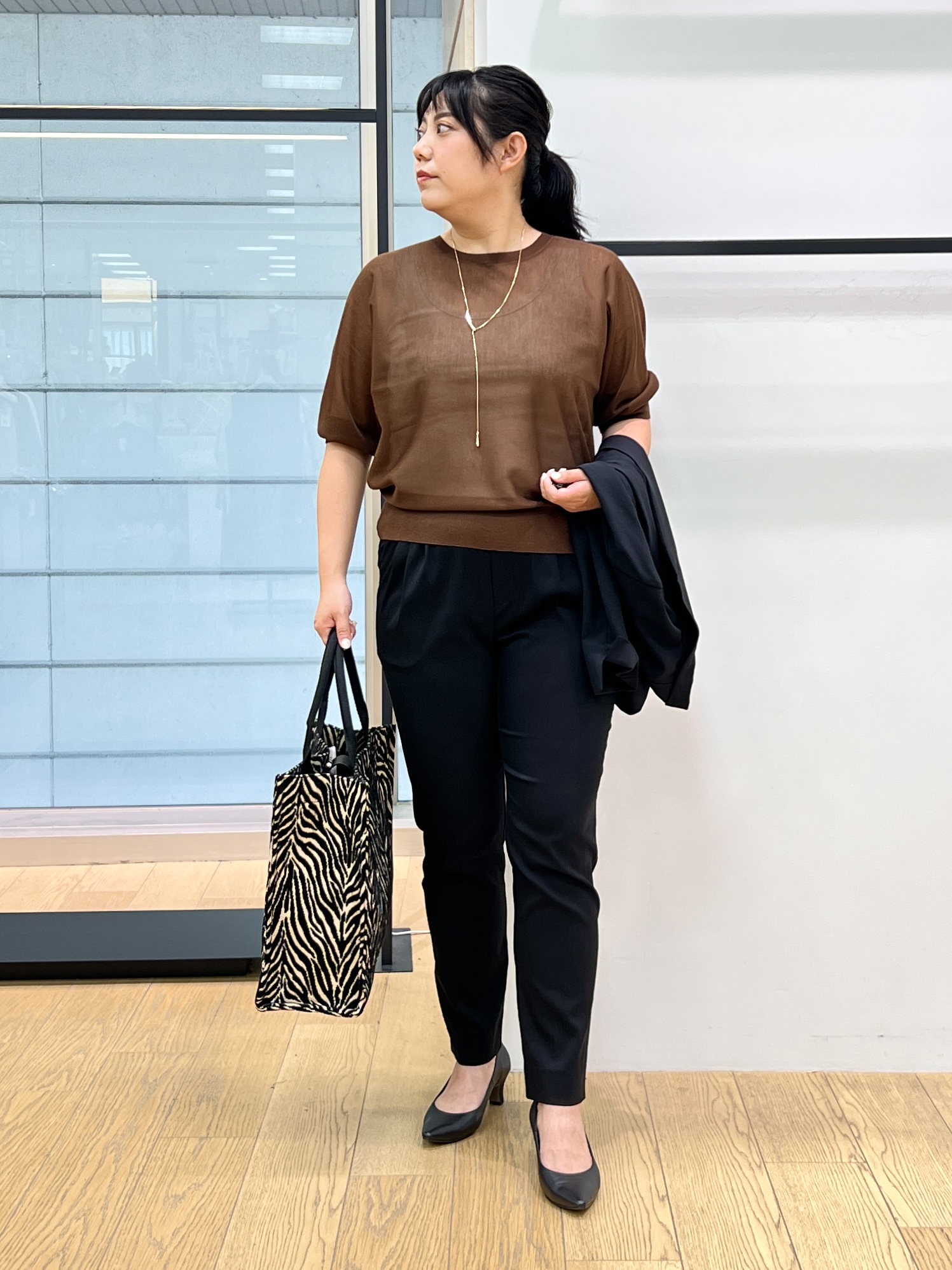 shimaさんの「INDIVI｜【接触冷感/UVケア/着る日傘】ダブルジャケット」を使ったコーディネート