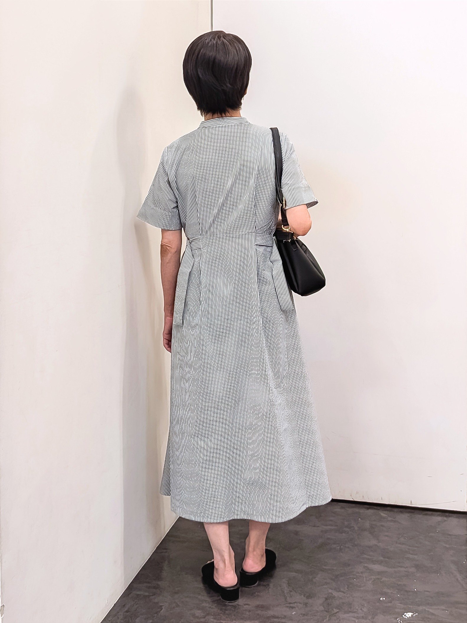 masaさんの「grove｜【低身長さんも選べる着丈/UV・シワになりにくいetc】涼やかさも、きちんとも叶うワンピース」を使ったコーディネート