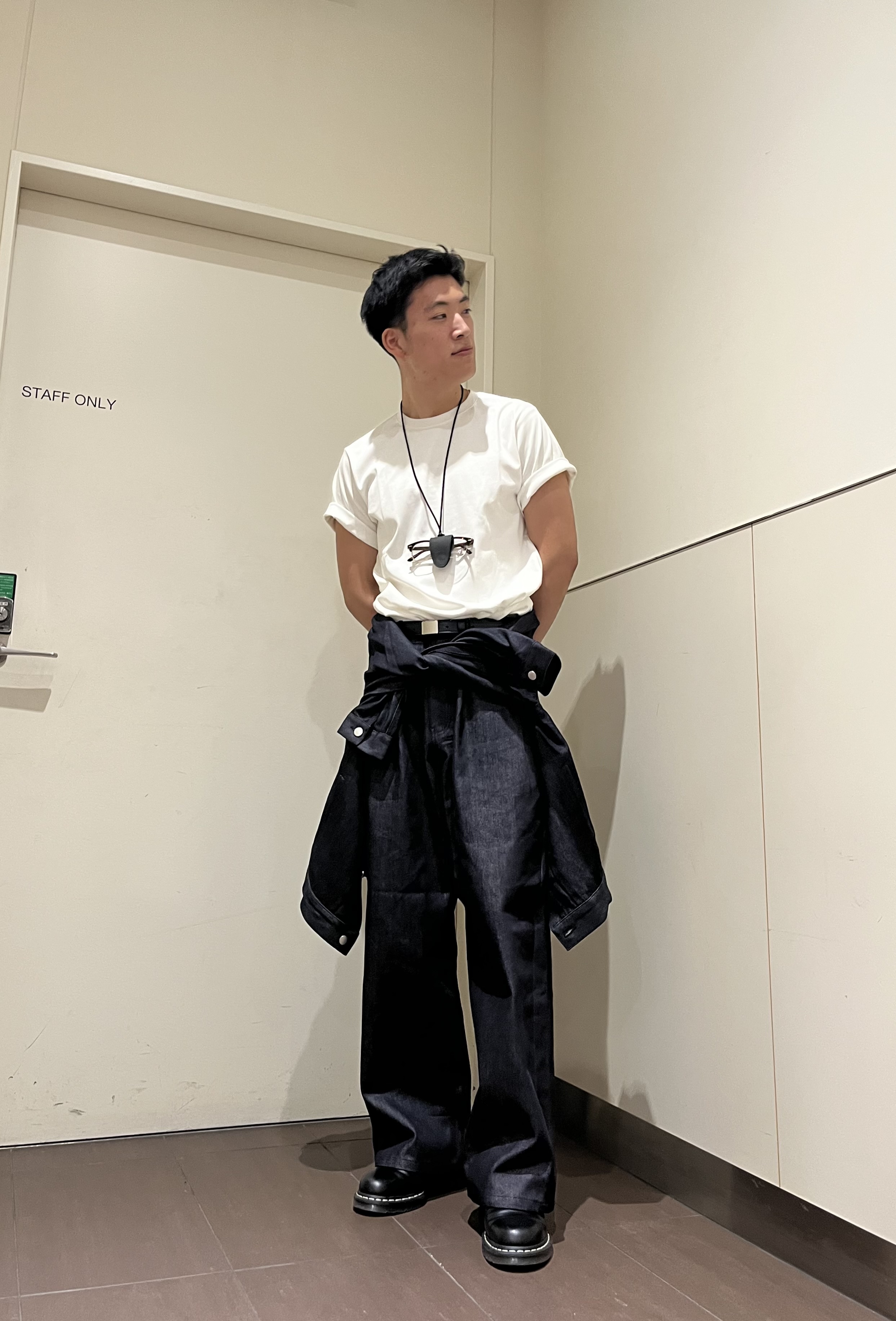 RITSUKIさんの「tk.TAKEO KIKUCHI｜【色褪せしにくいデニム/セットアップ対応可】Comfy Fadeless Denim Seriesデ」を使ったコーディネート