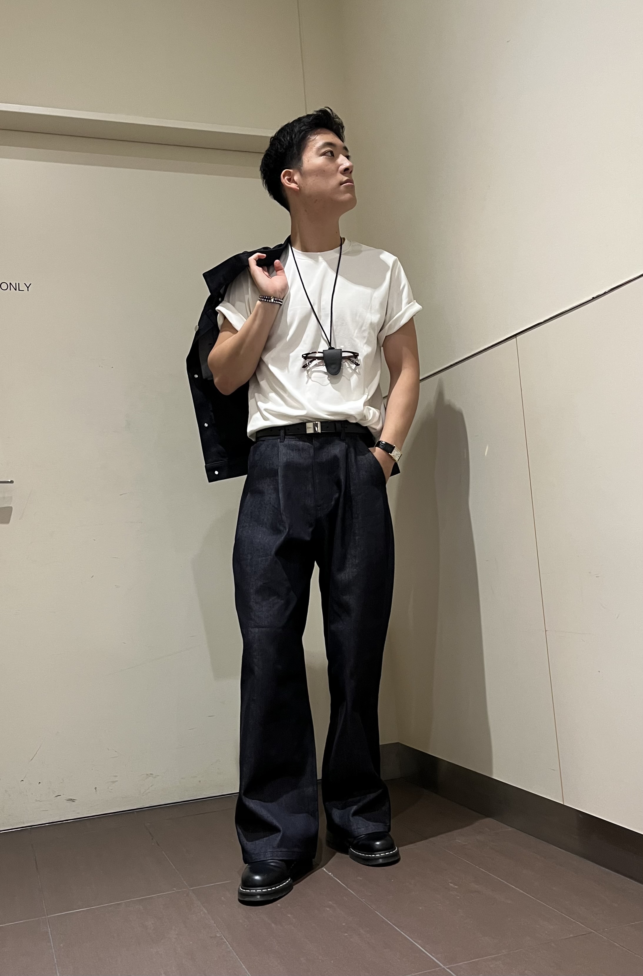 RITSUKIさんの「tk.TAKEO KIKUCHI｜【色褪せしにくいデニム/セットアップ対応可】Comfy Fadeless Denim Seriesデ」を使ったコーディネート