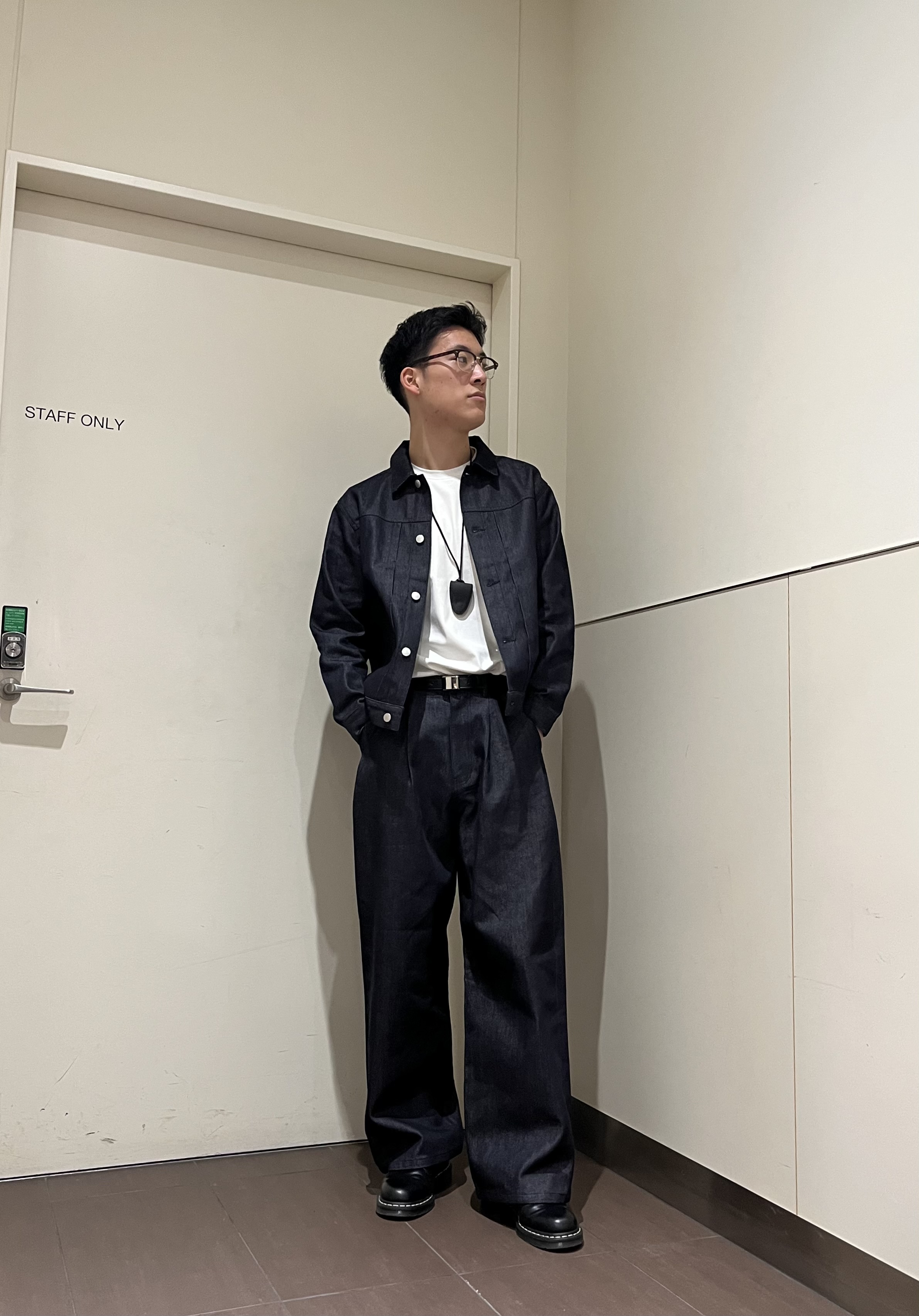 RITSUKIさんの「tk.TAKEO KIKUCHI｜【色褪せしにくいデニム/セットアップ対応可】Comfy Fadeless Denim Seriesデ」を使ったコーディネート