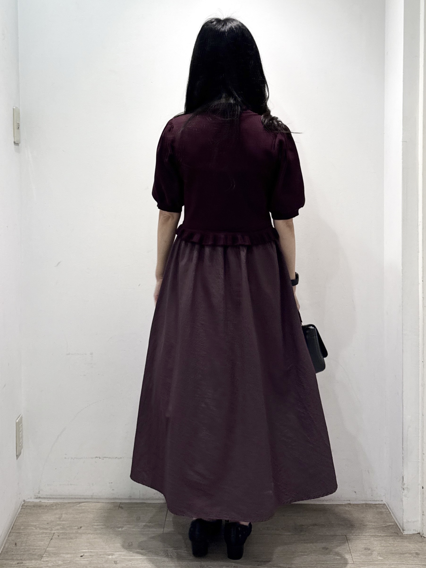 yuicciさんの「OPAQUE.CLIP｜【ほんのり甘い】フリルニット ドッキングワンピース【洗濯機可】」を使ったコーディネート