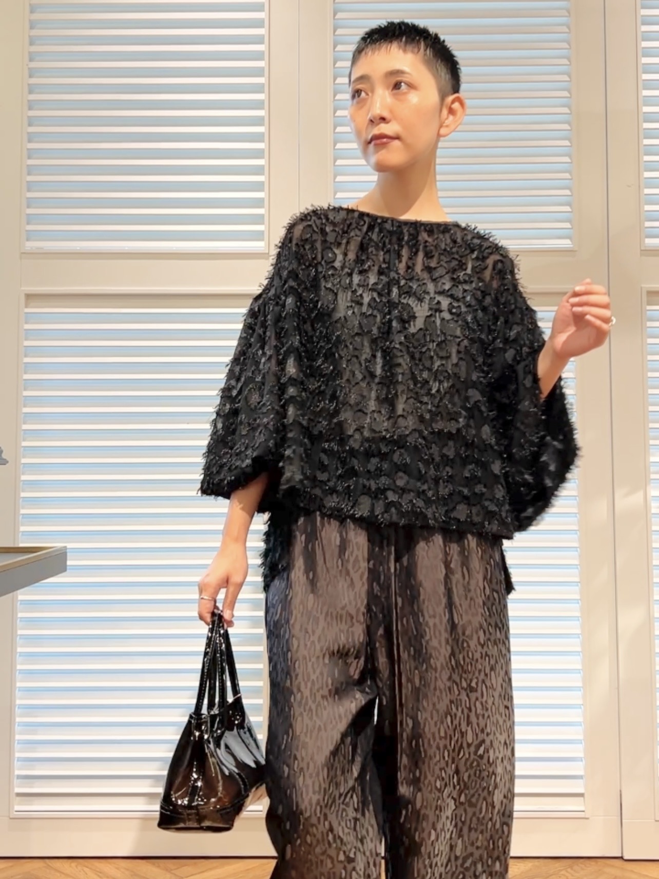 OCHIAIさんの「DRESSTERIOR｜ジャガードボリュームブラウス」を使ったコーディネート