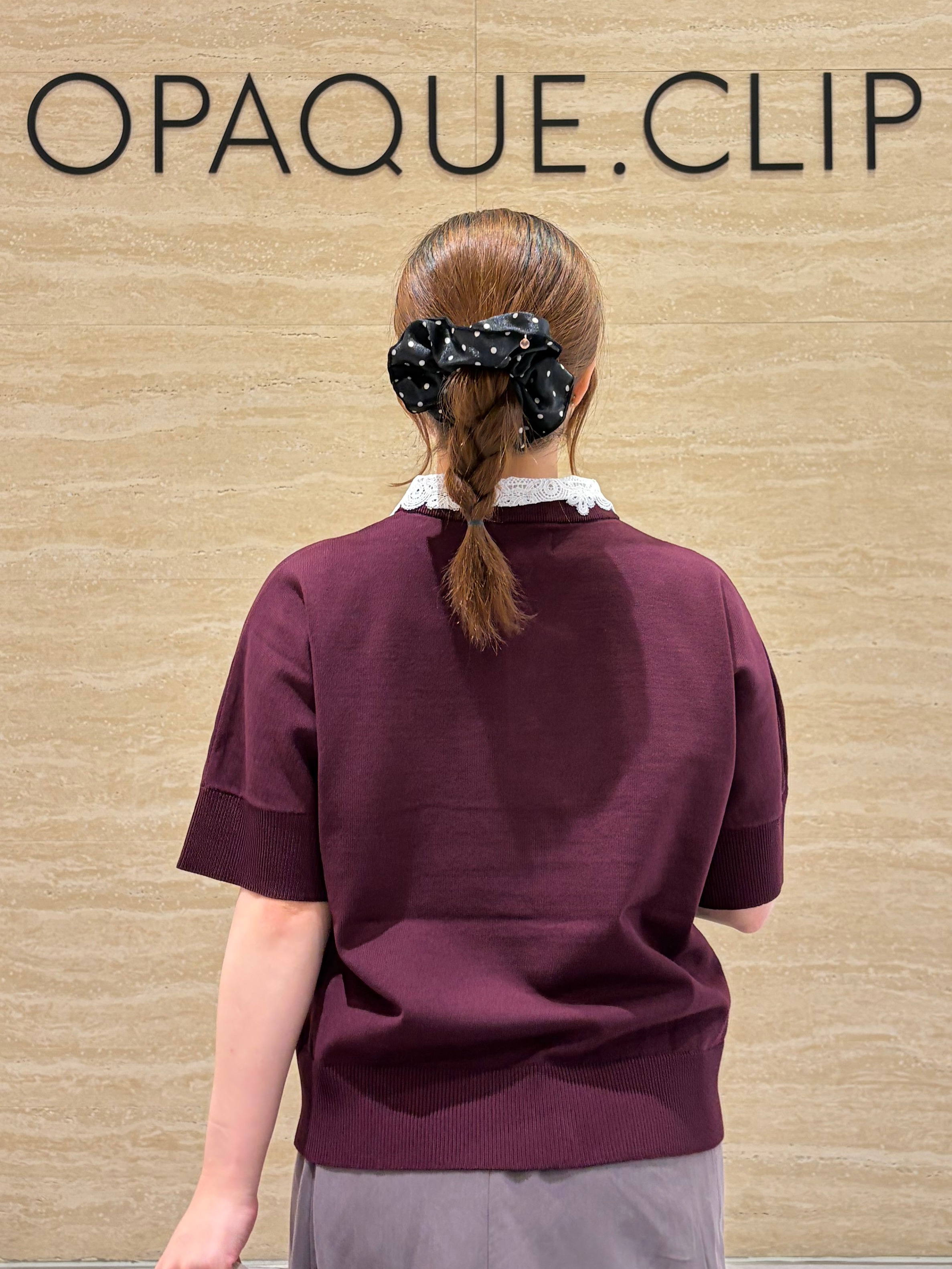 yiさんの「OPAQUE.CLIP｜2WAY衿ドッキングニット《洗濯機OK》」を使ったコーディネート