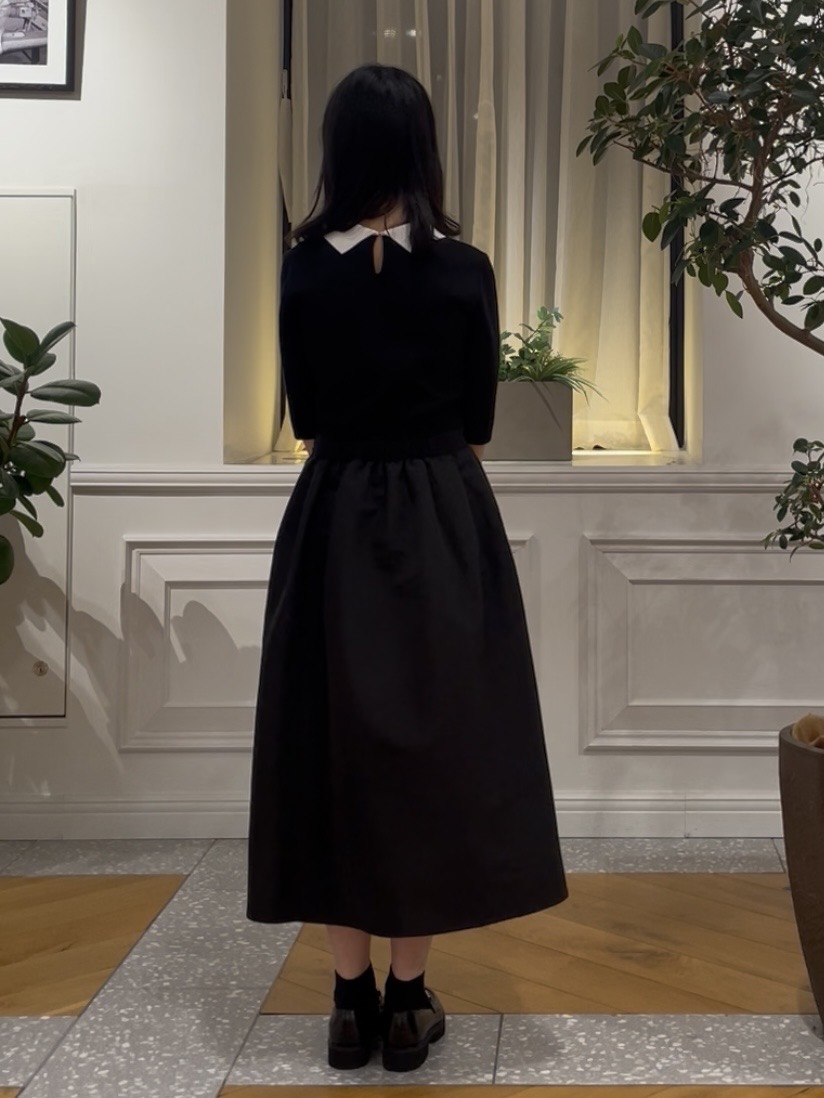 Lilyさんの「DRESSTERIOR｜バイカラーニットコンビワンピース」を使ったコーディネート