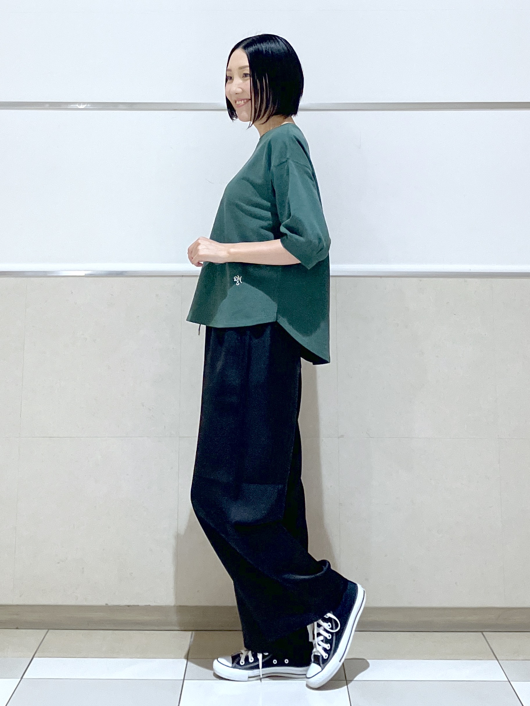 eriko さんの「Dessin｜バックヘンリーカットソー5分袖」を使ったコーディネート