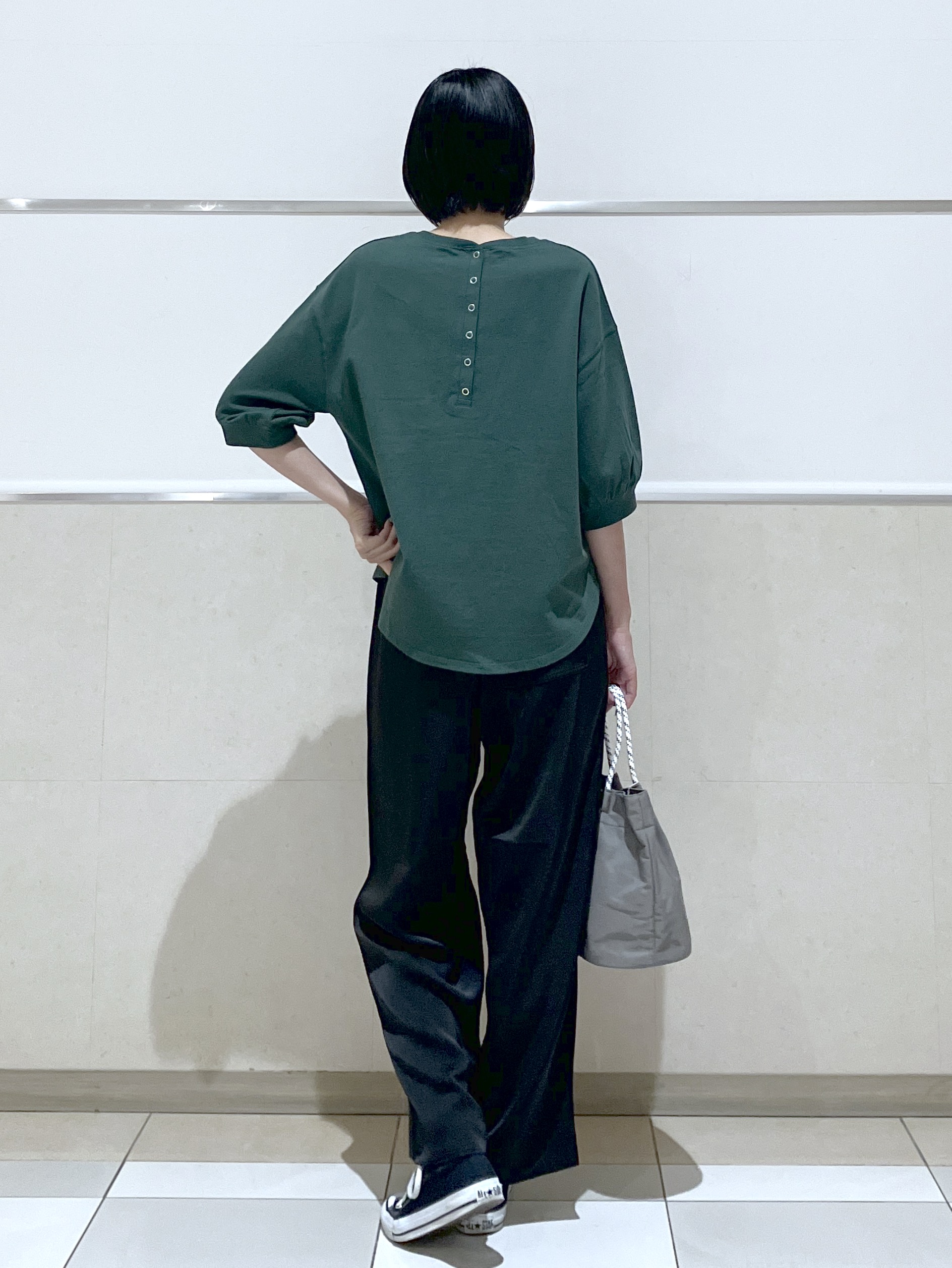 eriko さんの「Dessin｜バックヘンリーカットソー5分袖」を使ったコーディネート