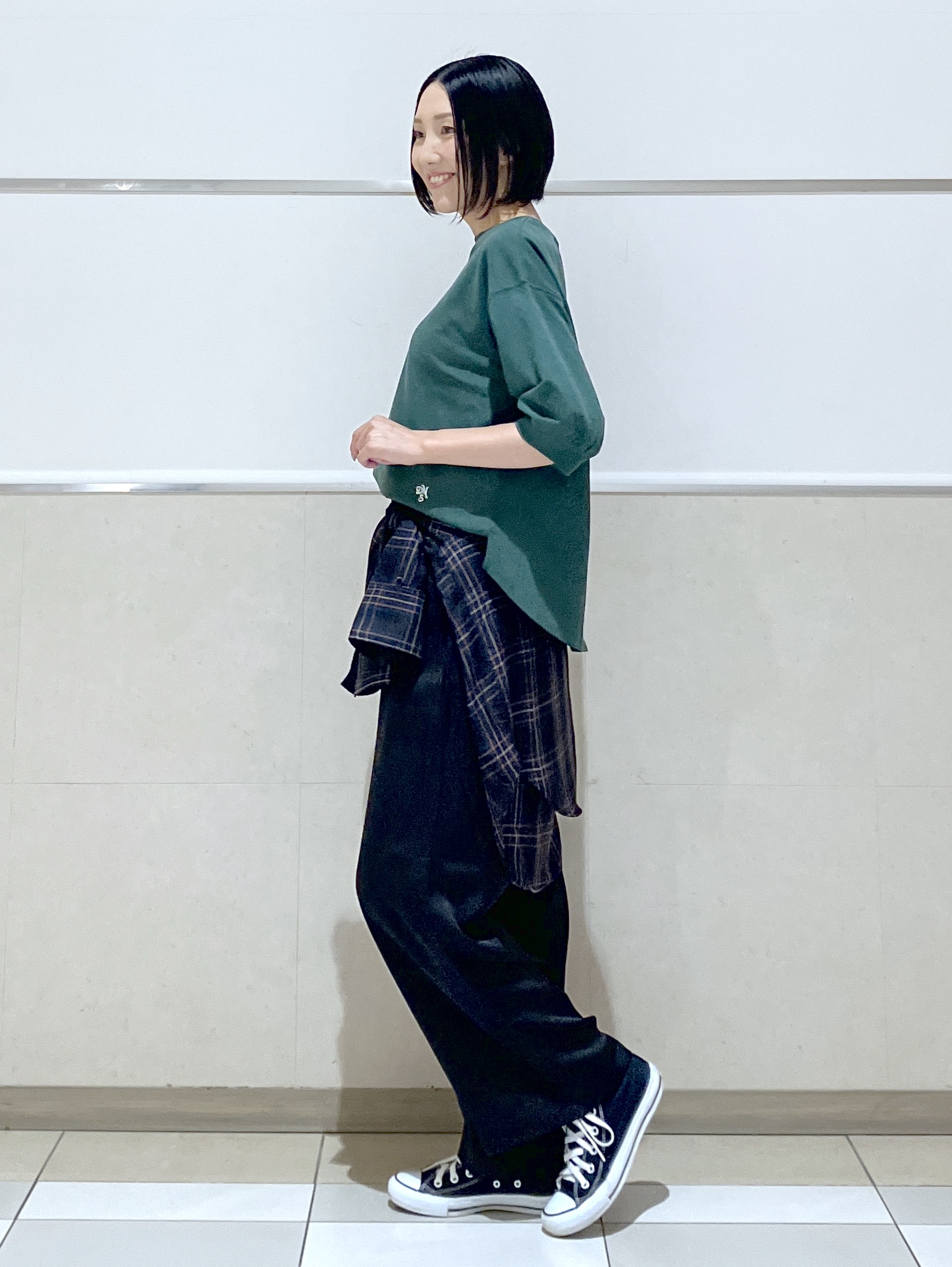 eriko さんの「Dessin｜バックヘンリーカットソー5分袖」を使ったコーディネート