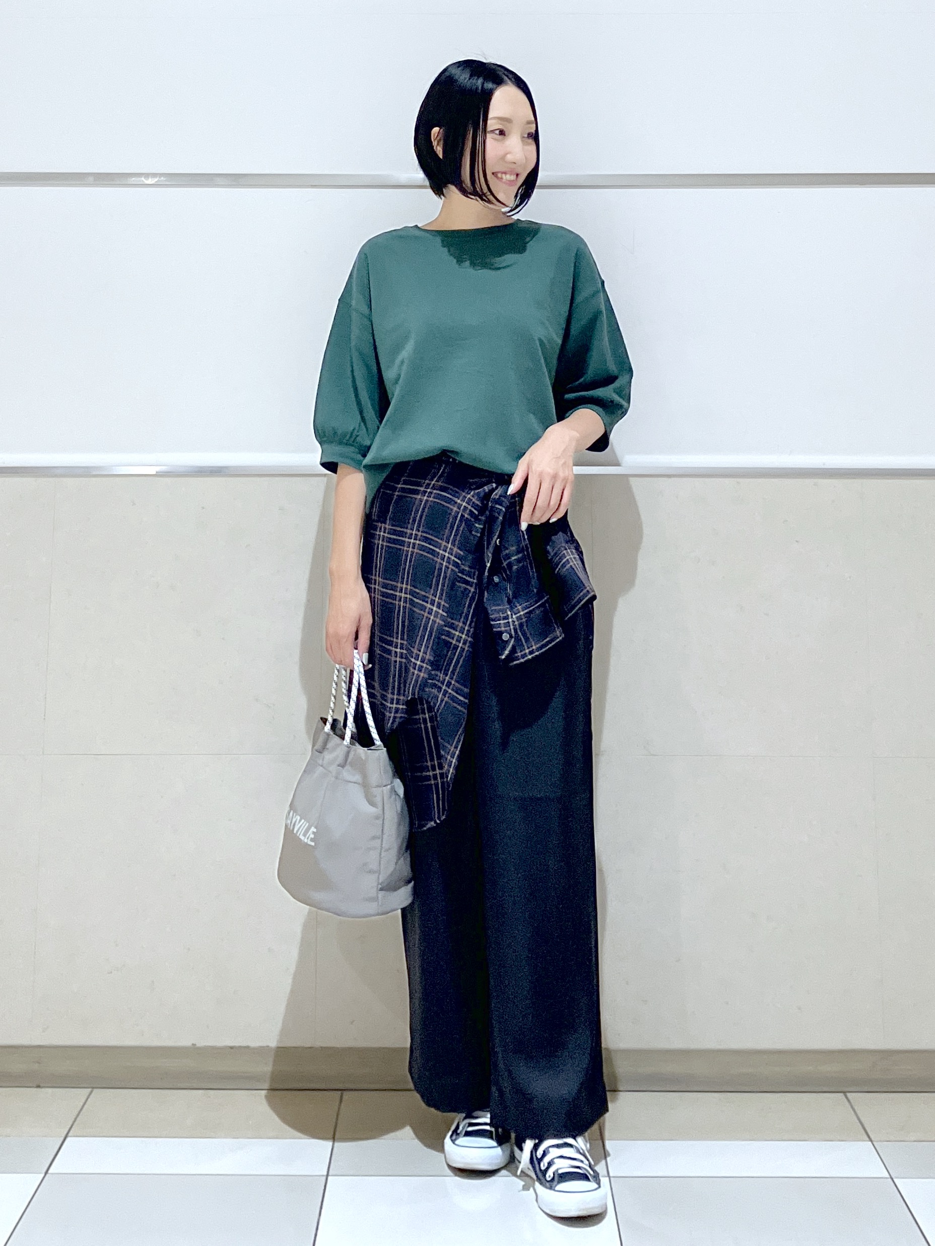 eriko さんの「Dessin｜バックヘンリーカットソー5分袖」を使ったコーディネート