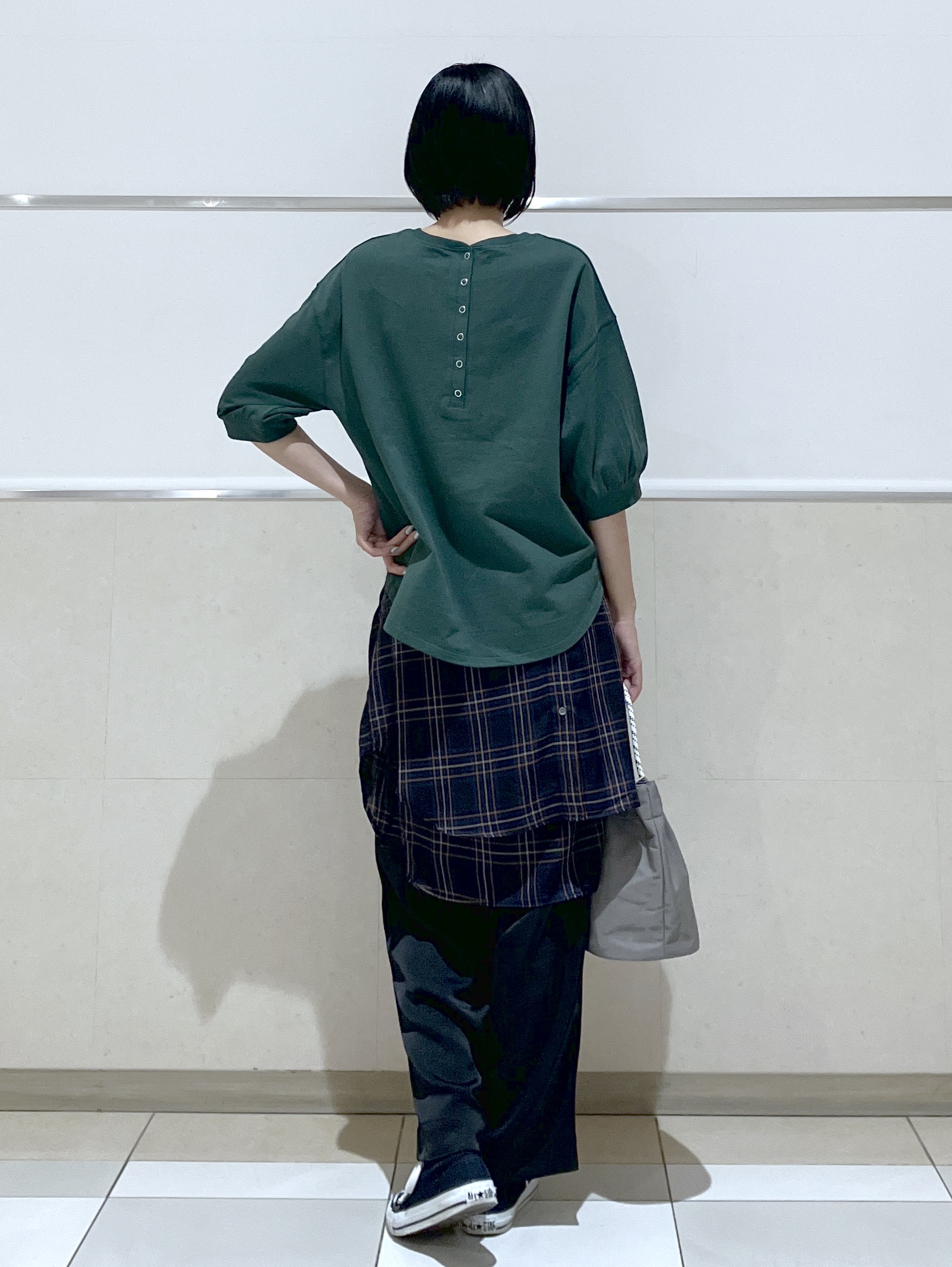 eriko さんの「Dessin｜バックヘンリーカットソー5分袖」を使ったコーディネート