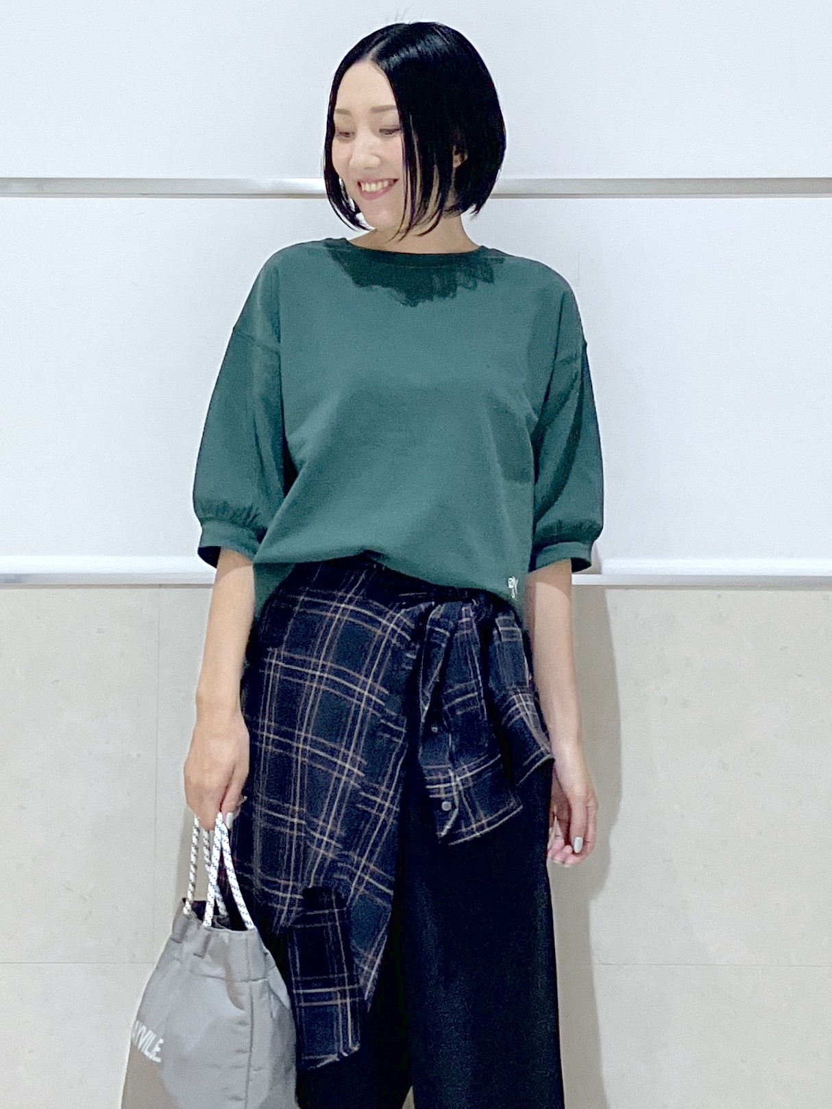 eriko さんの「Dessin｜バックヘンリーカットソー5分袖」を使ったコーディネート