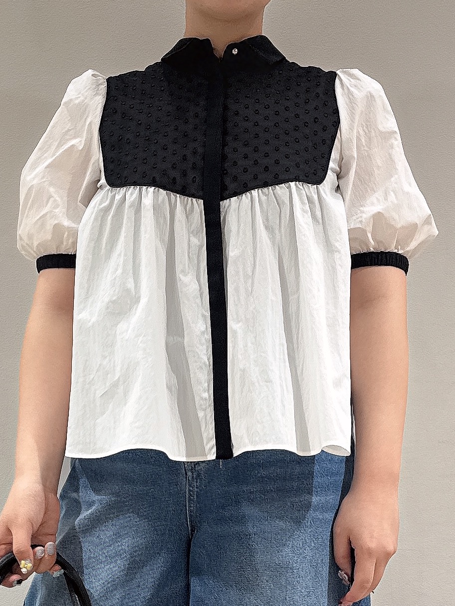 なかもとあきさんの「DRESSTERIOR｜【着映え】パフスリーブ ブザムブラウス」を使ったコーディネート