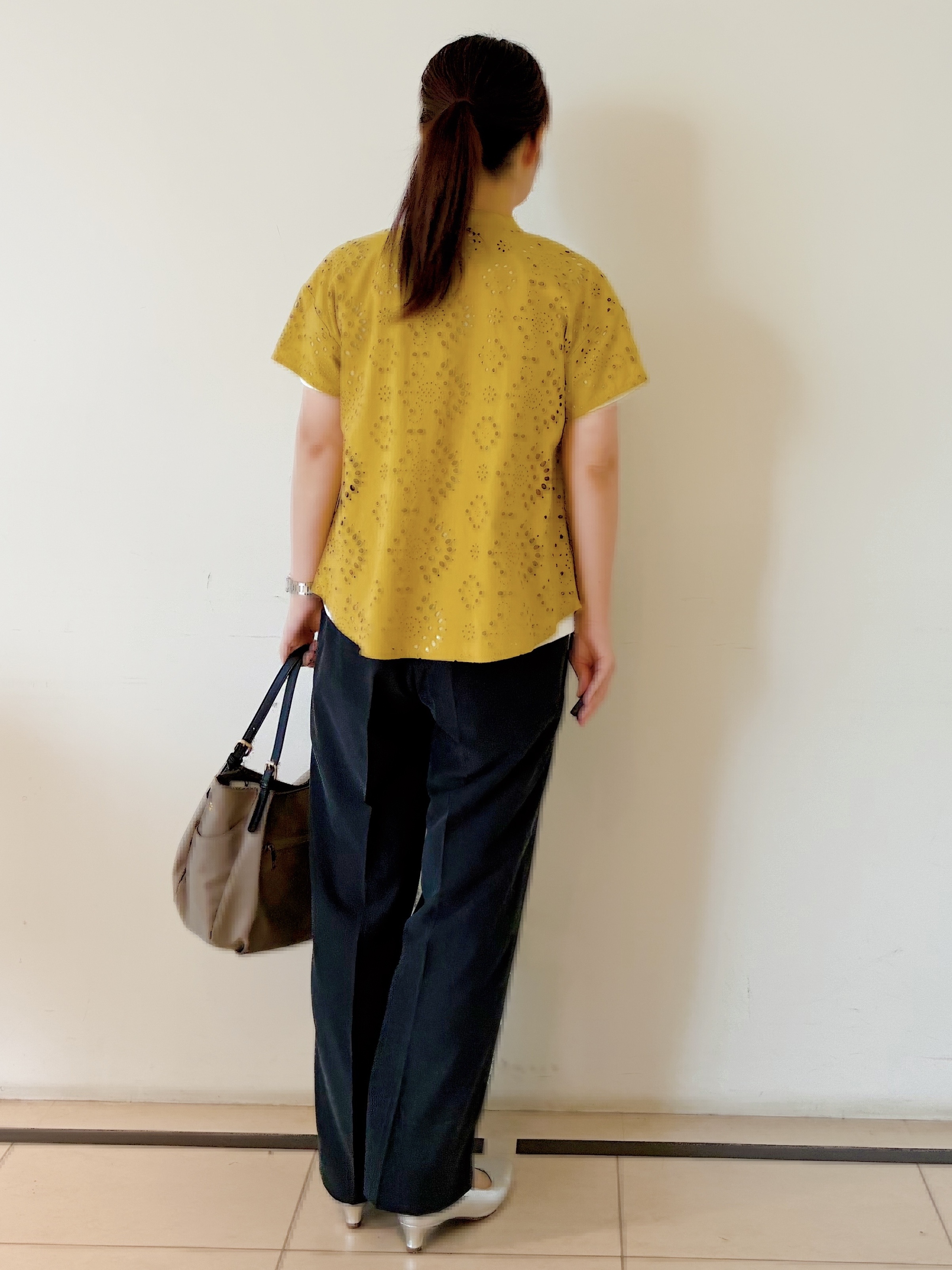ひーさんの「Reflect｜【通勤◎】カットワーク刺繍レース シャツブラウス」を使ったコーディネート