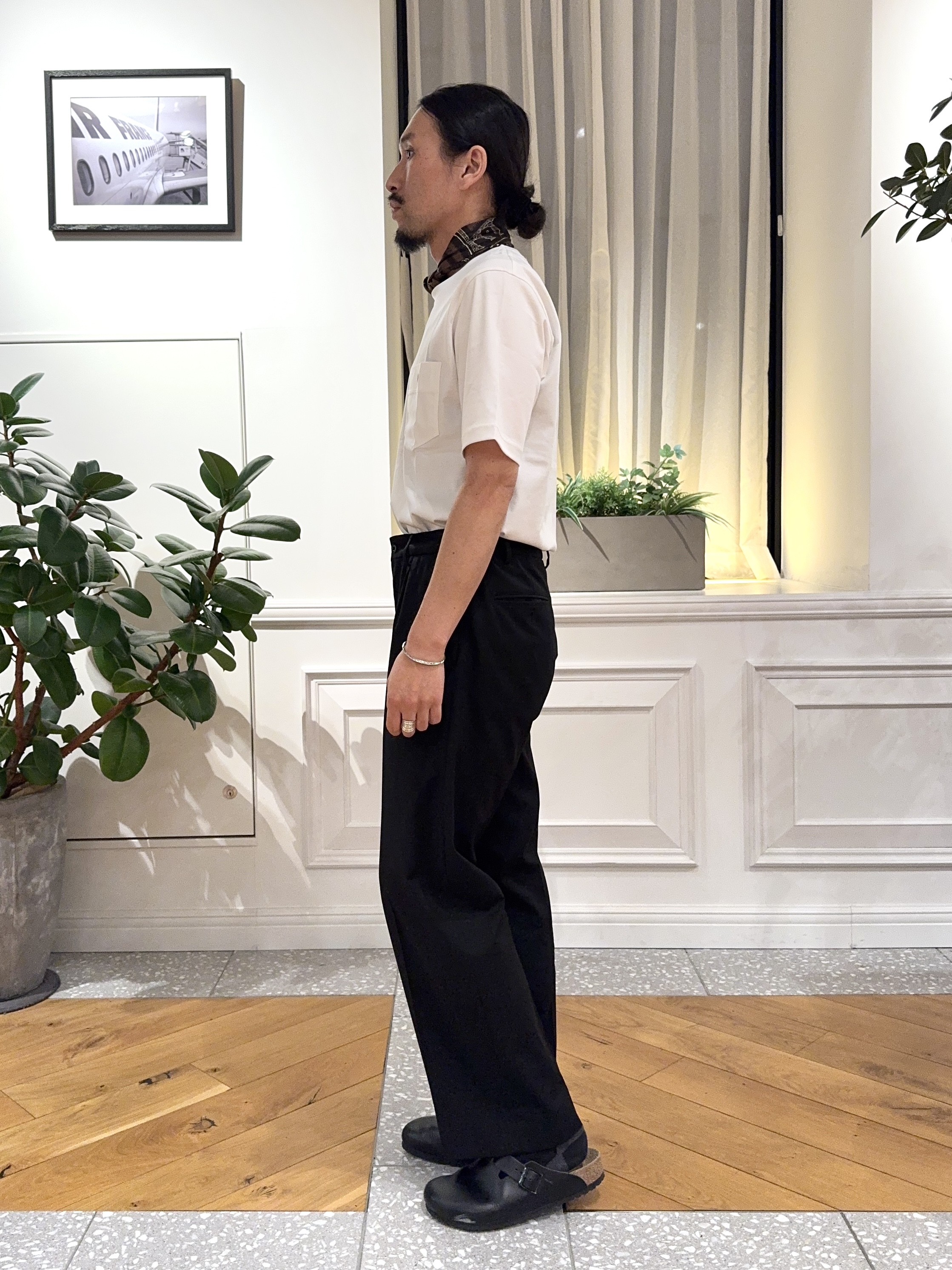 kawarataniさんの「DRESSTERIOR｜【接触冷感／抗菌防臭／消臭】ICE CLEAR COTTON ポケットTシャツ」を使ったコーディネート