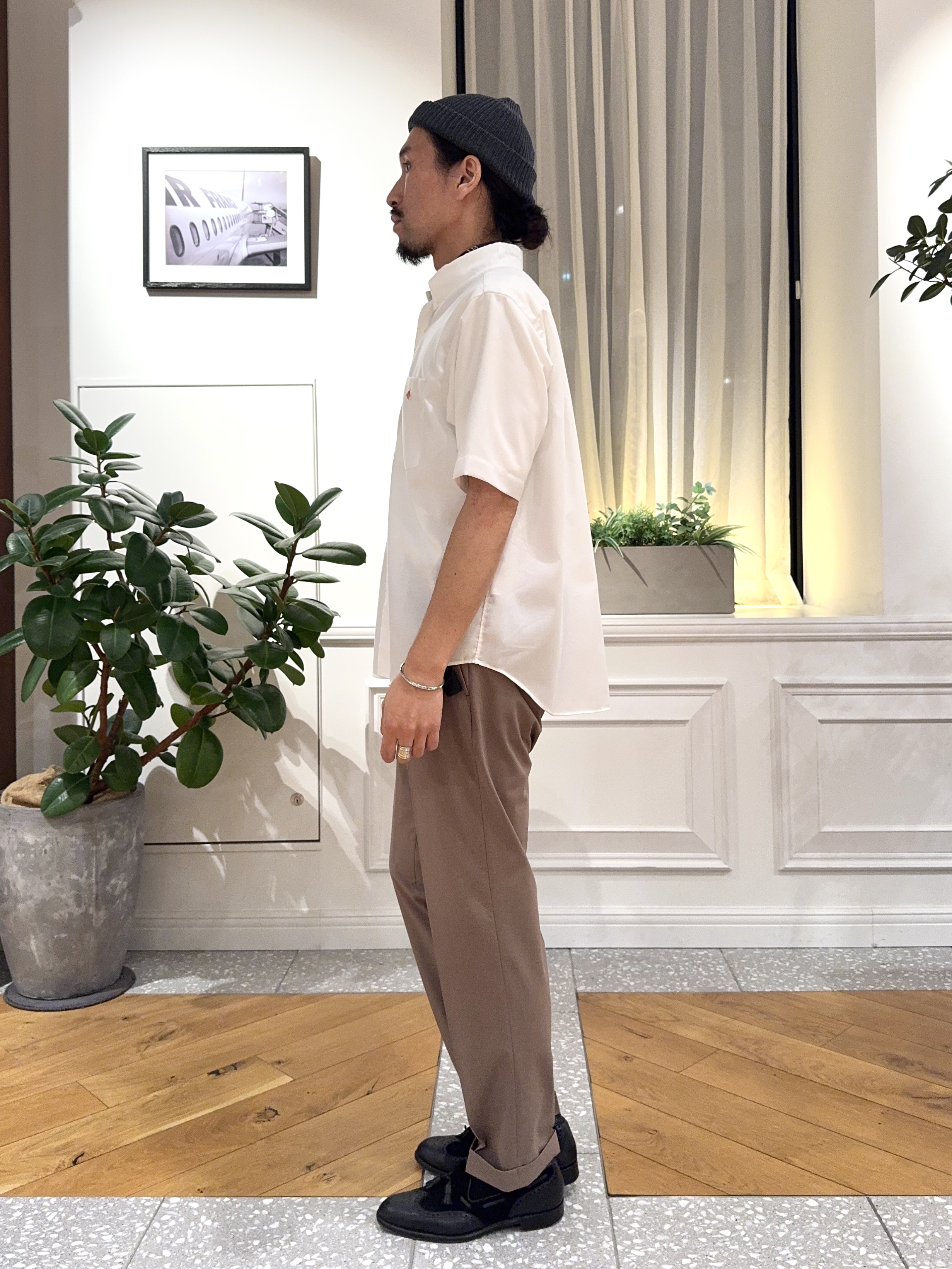 kawarataniさんの「DRESSTERIOR｜DANTON（ダントン）ドットボタン ボタンダウンシャツ ショートスリーブ」を使ったコーディネート